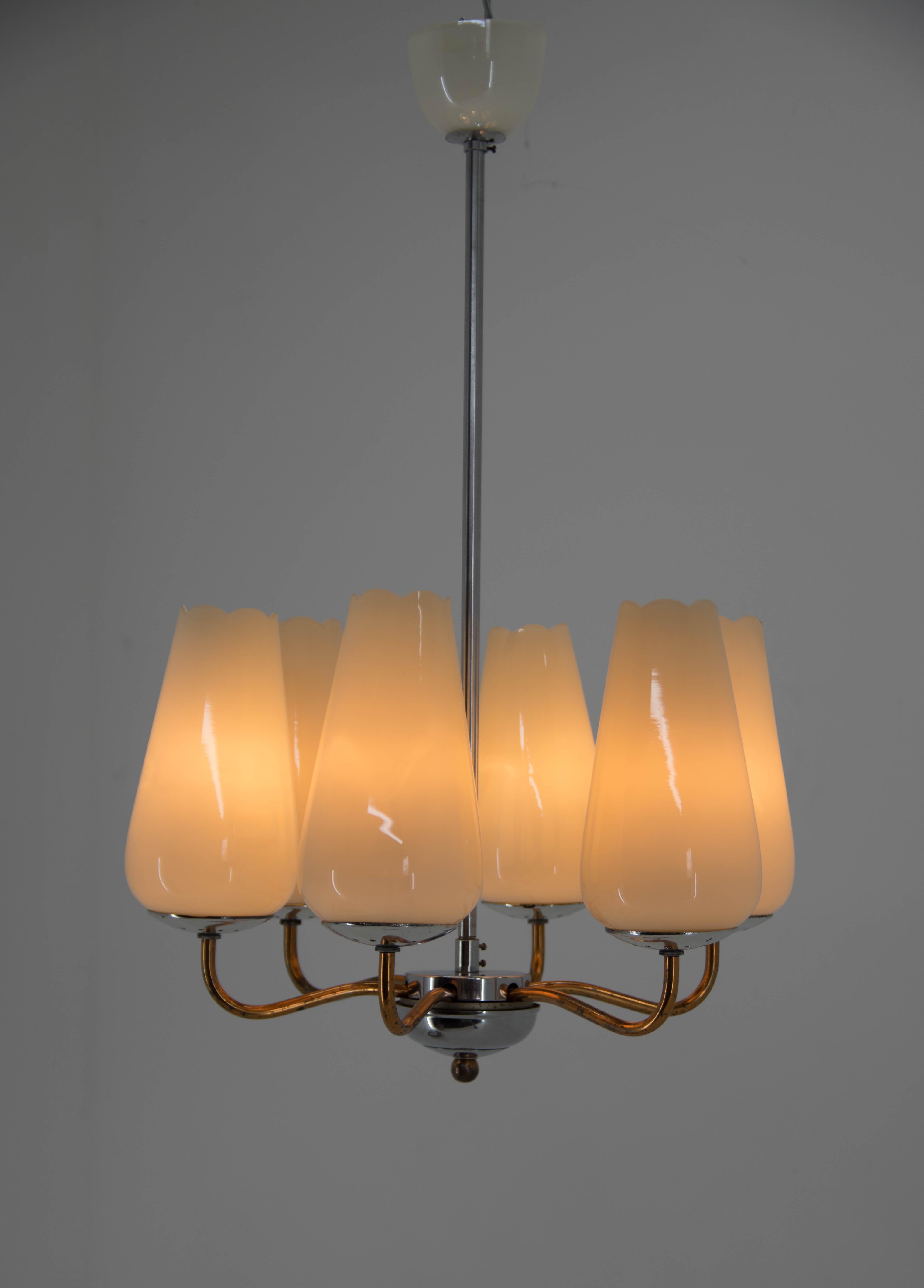 Mid-Century Chandelier by Drukov, 1950s In Good Condition For Sale In Praha, CZ