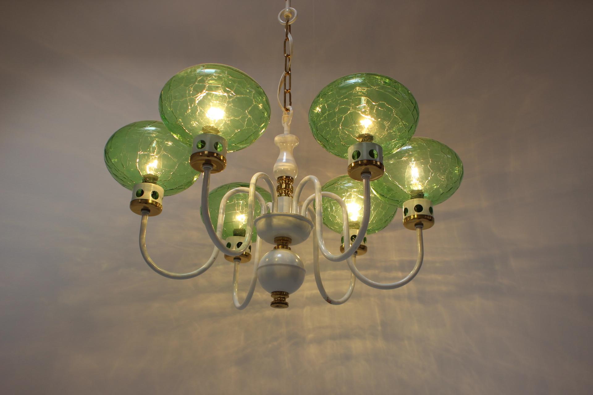 Mid-Century Chandelier by Drukov, 1970s For Sale 3