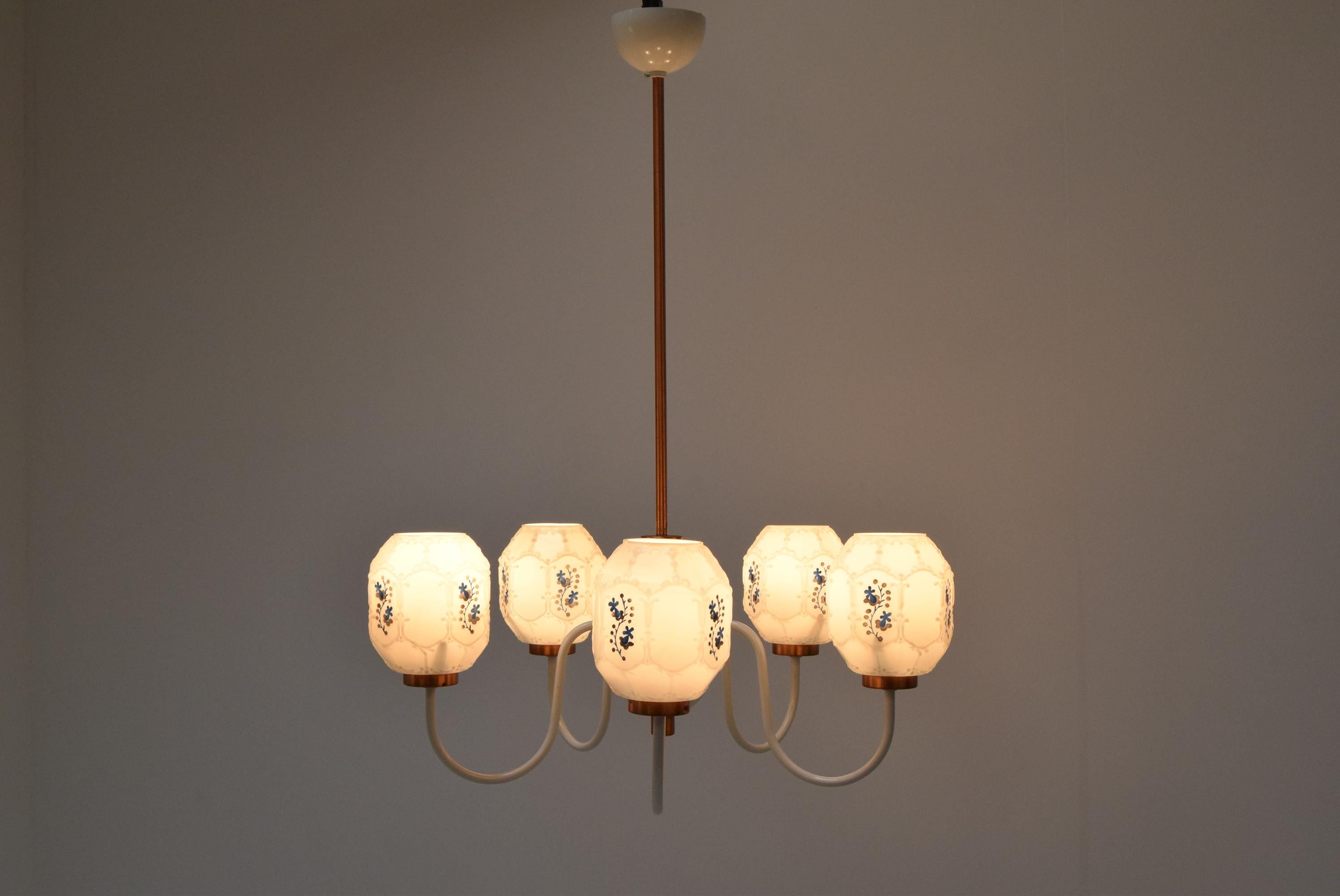 Late 20th Century Mid-Century Chandelier by Drukov, 1970’s For Sale