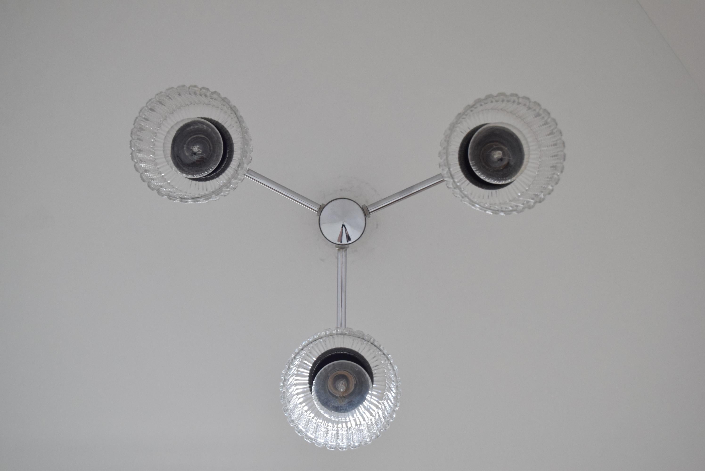 Late 20th Century Mid-Century Chandelier by Drukov, 1970’s For Sale