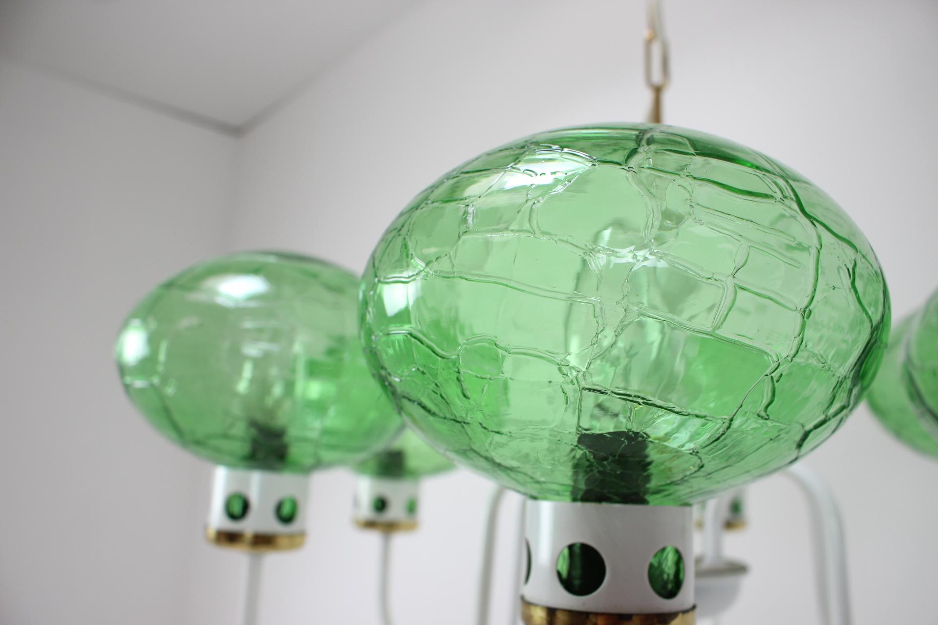 Late 20th Century Mid-Century Chandelier by Drukov, 1970s For Sale