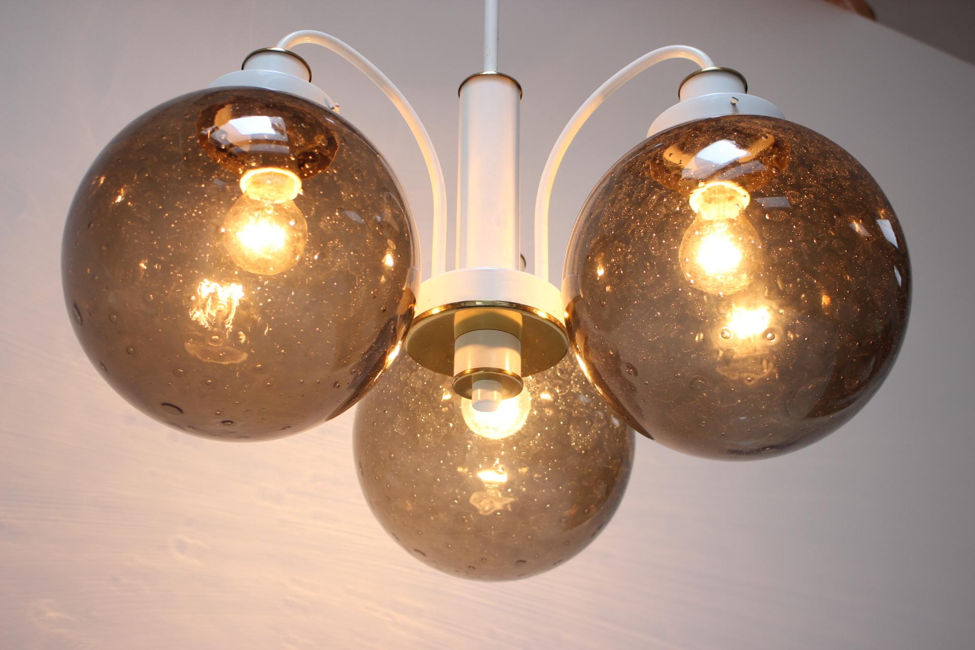 Mid-Century Chandelier by Drukov, 1970's For Sale 1