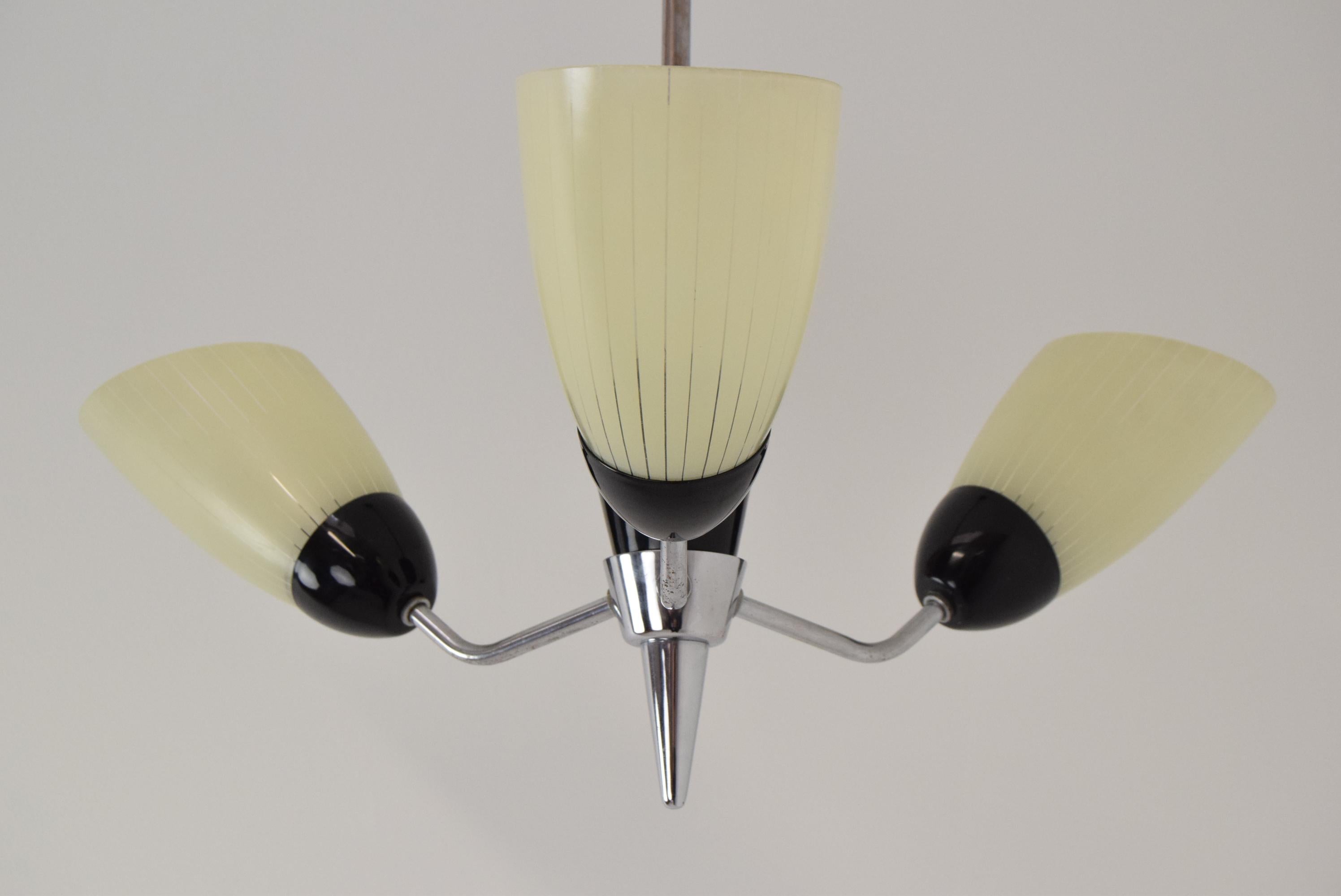 Mid-century Chandelier by Drukov, 1960's For Sale 5