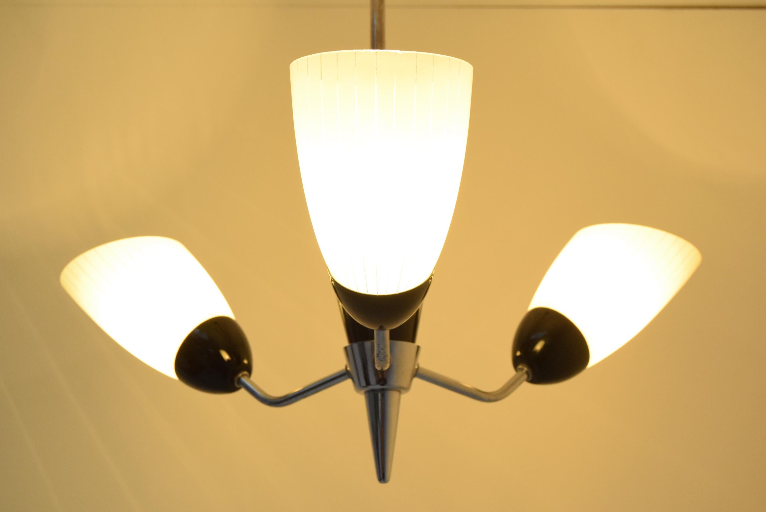 Mid-century Chandelier by Drukov, 1960's For Sale 1