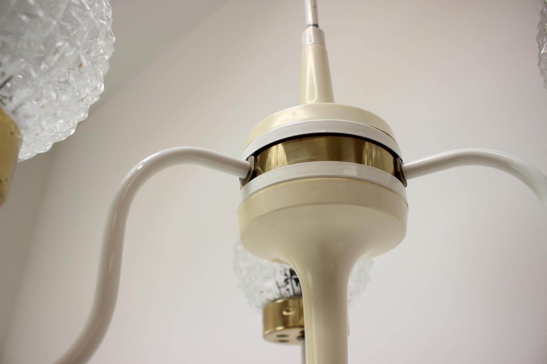 Mid-Century Chandelier by Instala Jilove U Decina, 1960's, Czechoslovakia For Sale 4