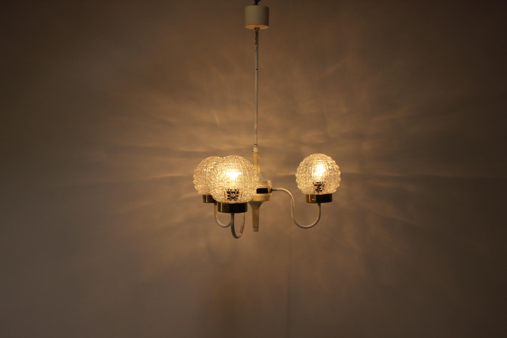 Mid-20th Century Mid-Century Chandelier by Instala Jilove U Decina, 1960's, Czechoslovakia For Sale