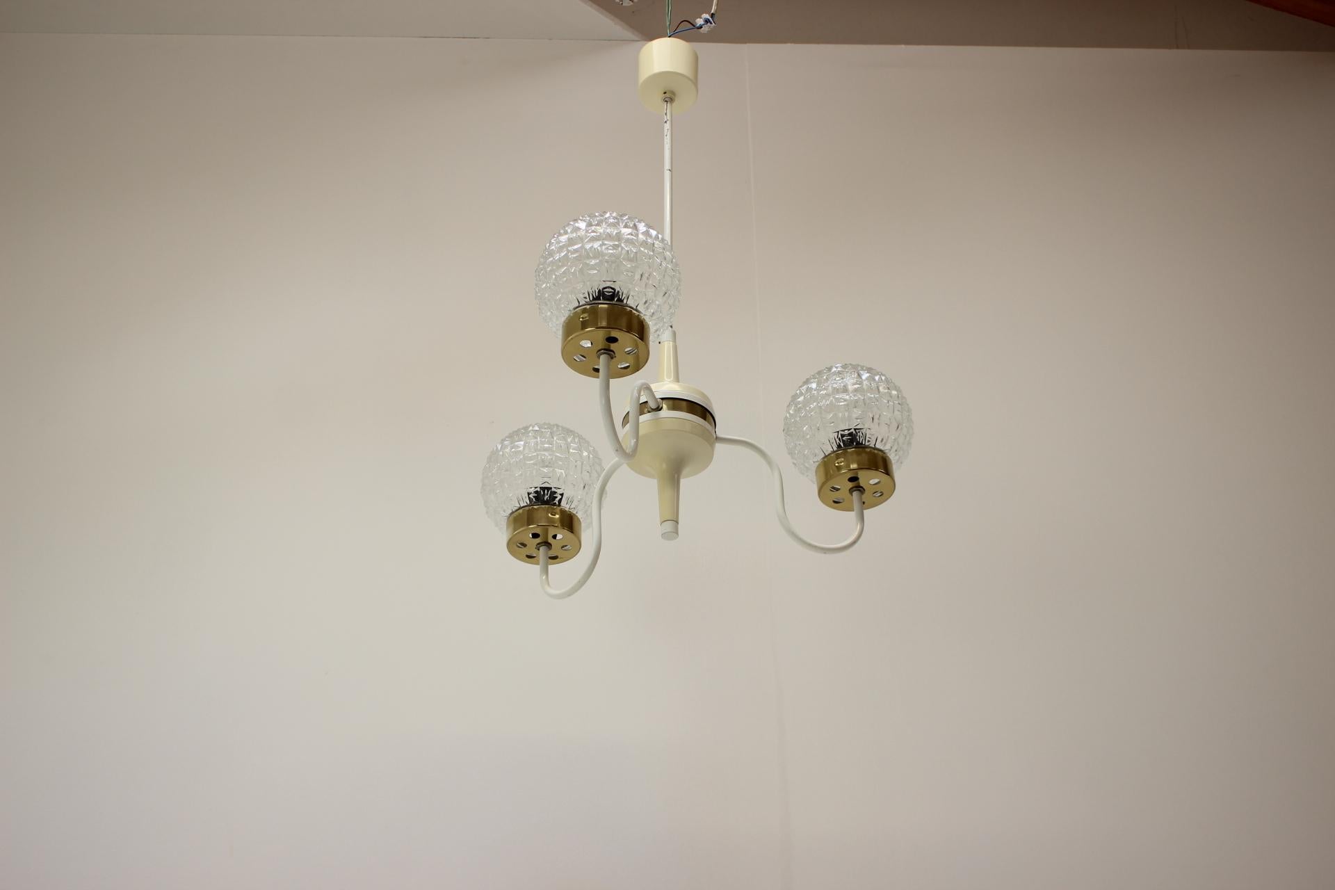 Mid-Century Chandelier by Instala Jilove U Decina, 1960's, Czechoslovakia For Sale 2