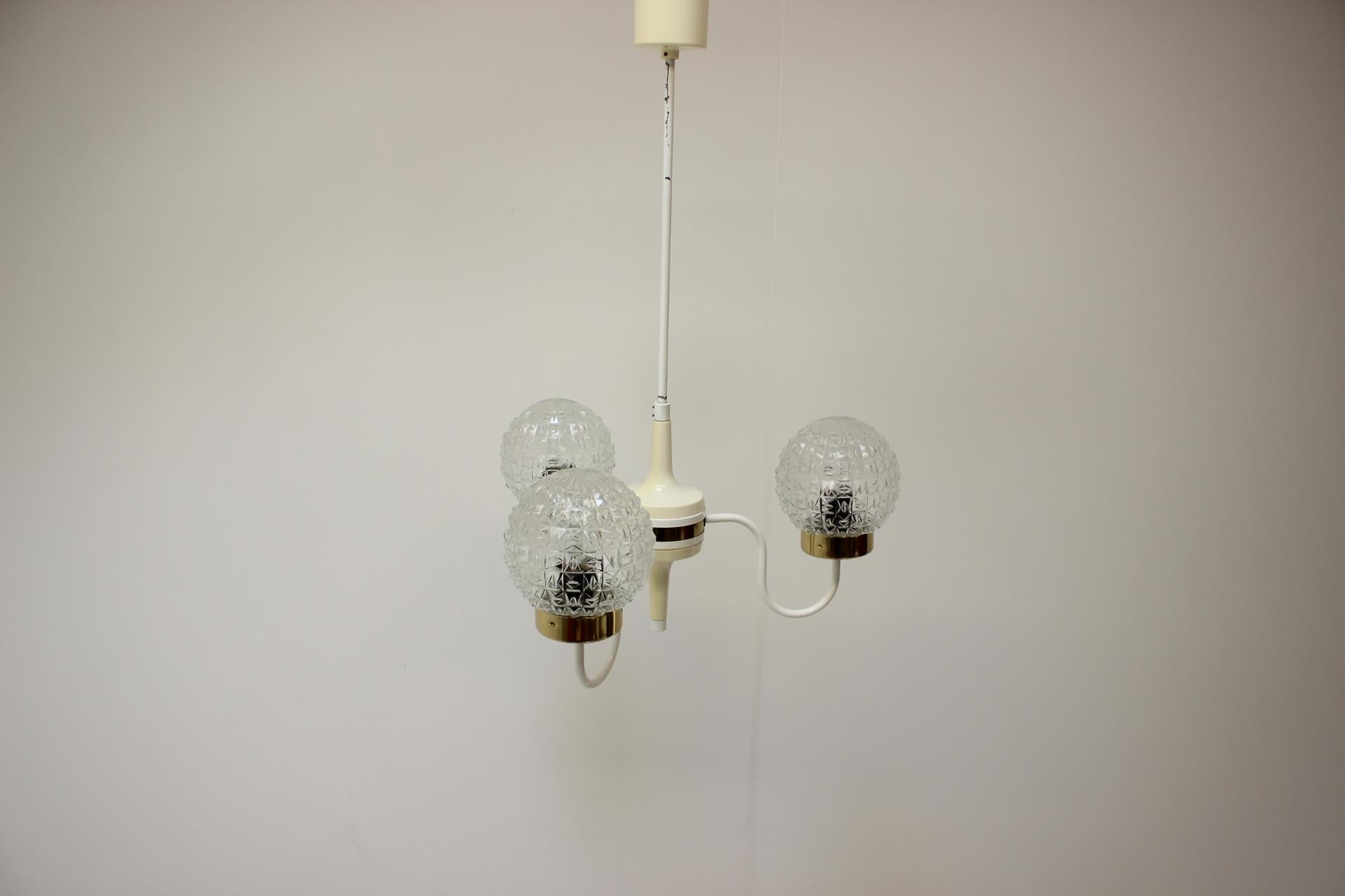 Mid-Century Chandelier by Instala Jilove U Decina, 1960's, Czechoslovakia For Sale 3