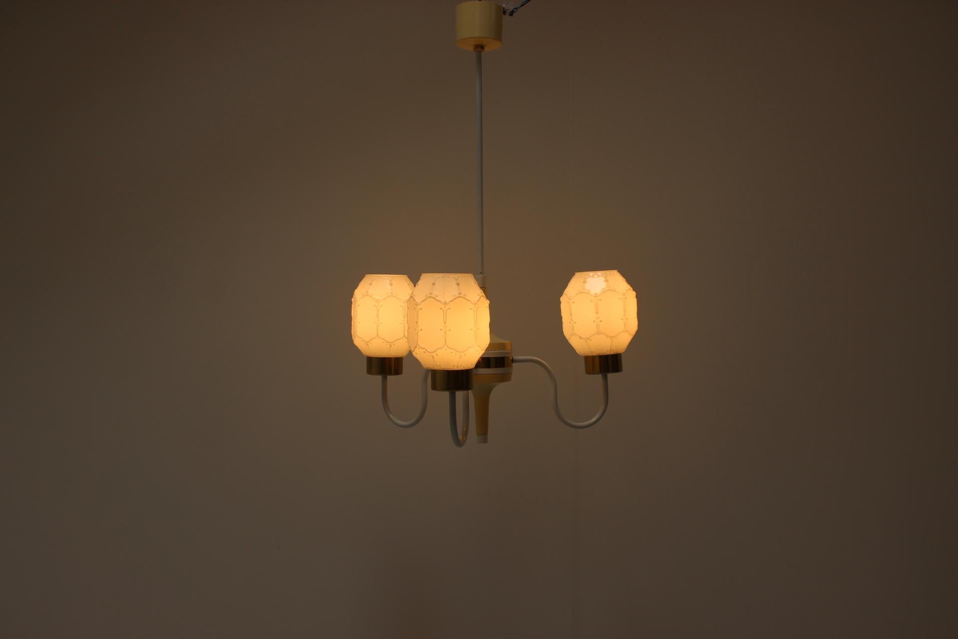 Lampadario di metà secolo di Instala Jilove U Decina, anni '70, Cecoslovacchia in vendita 4