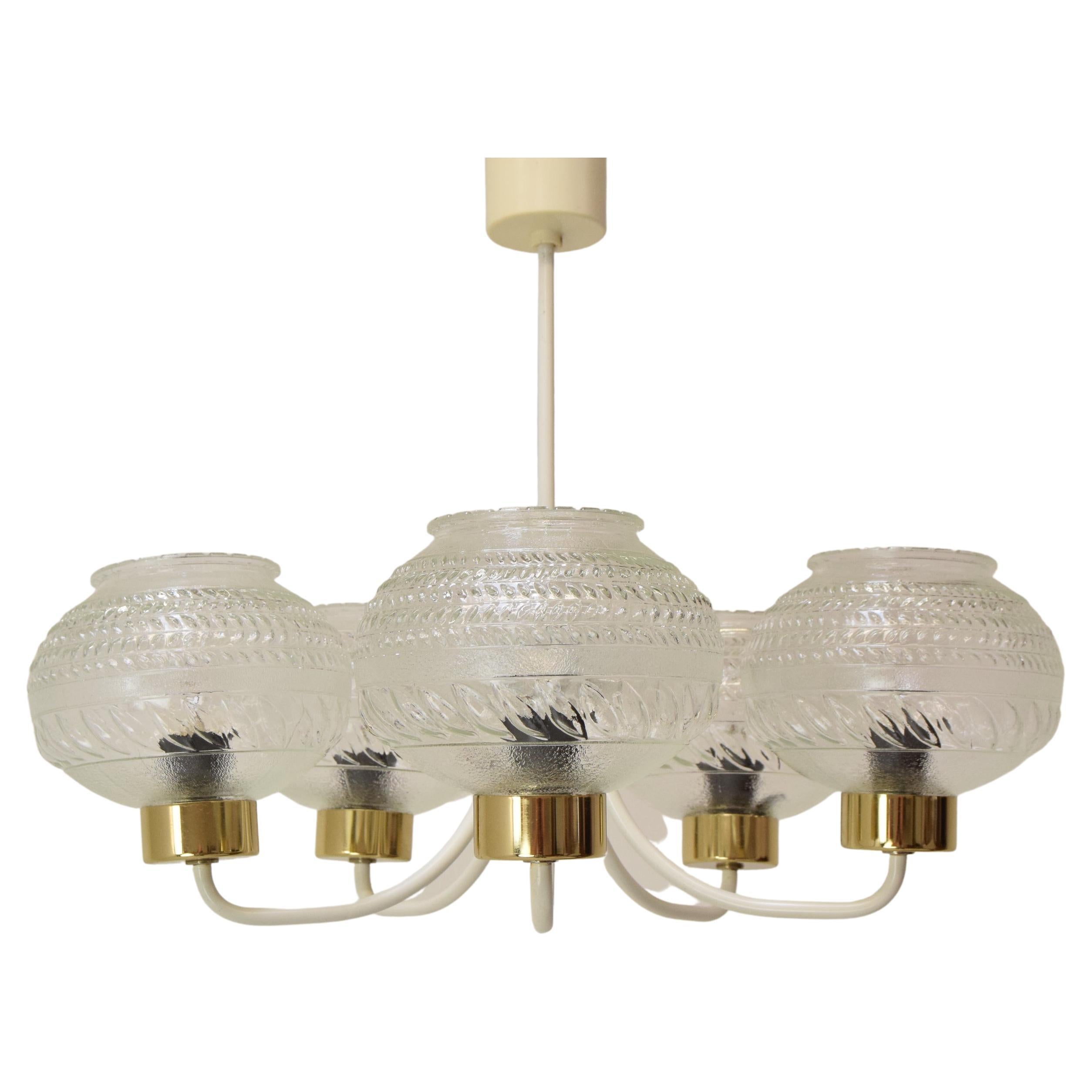 Mid-Century Chandelier by Instala Jilove U Decina, 1970's