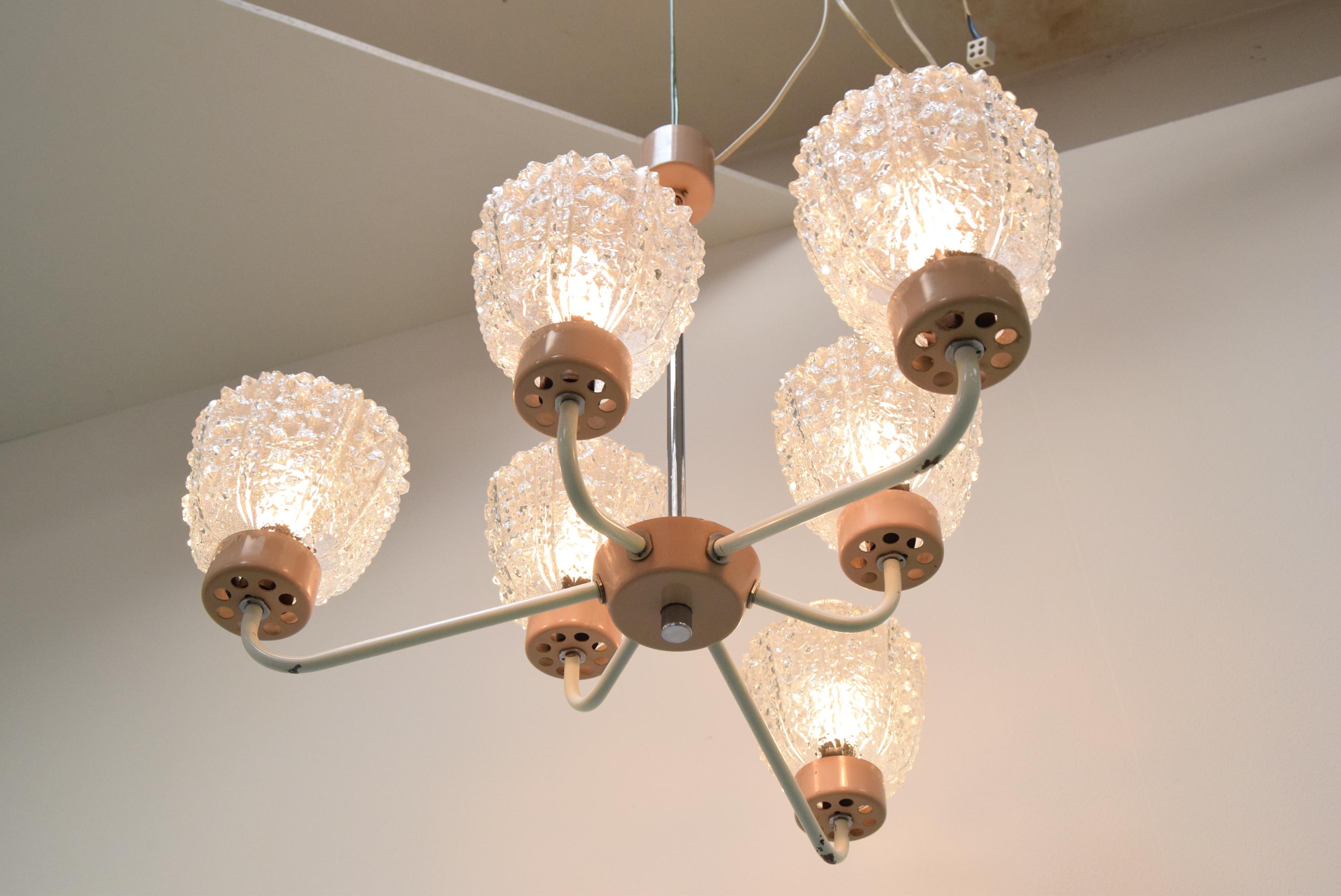 Mid-century Chandelier by Jilové u Děčína, 1970's. For Sale 5