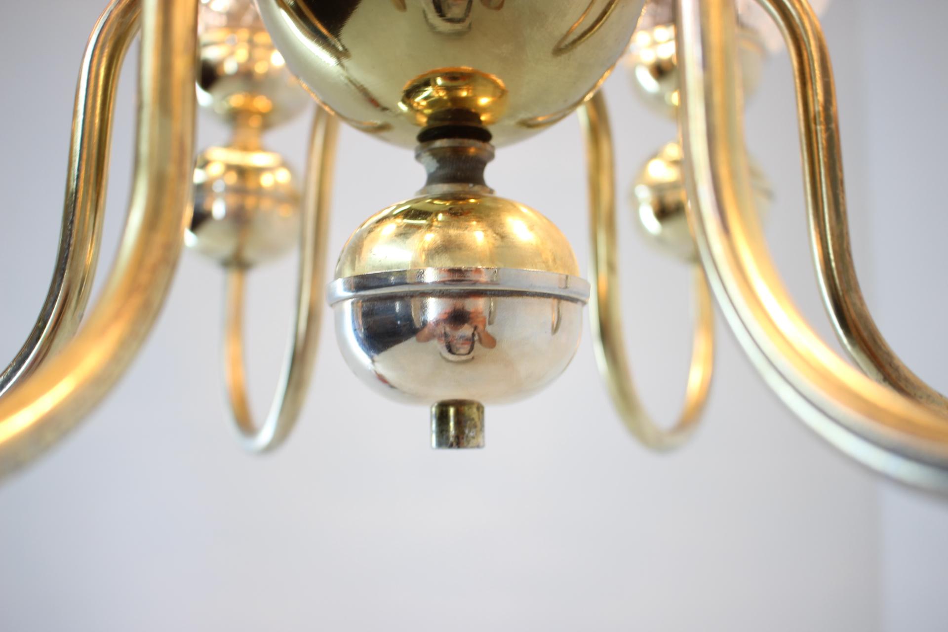 Midcentury Chandelier by Kamenický Šenov, 1950s For Sale 3