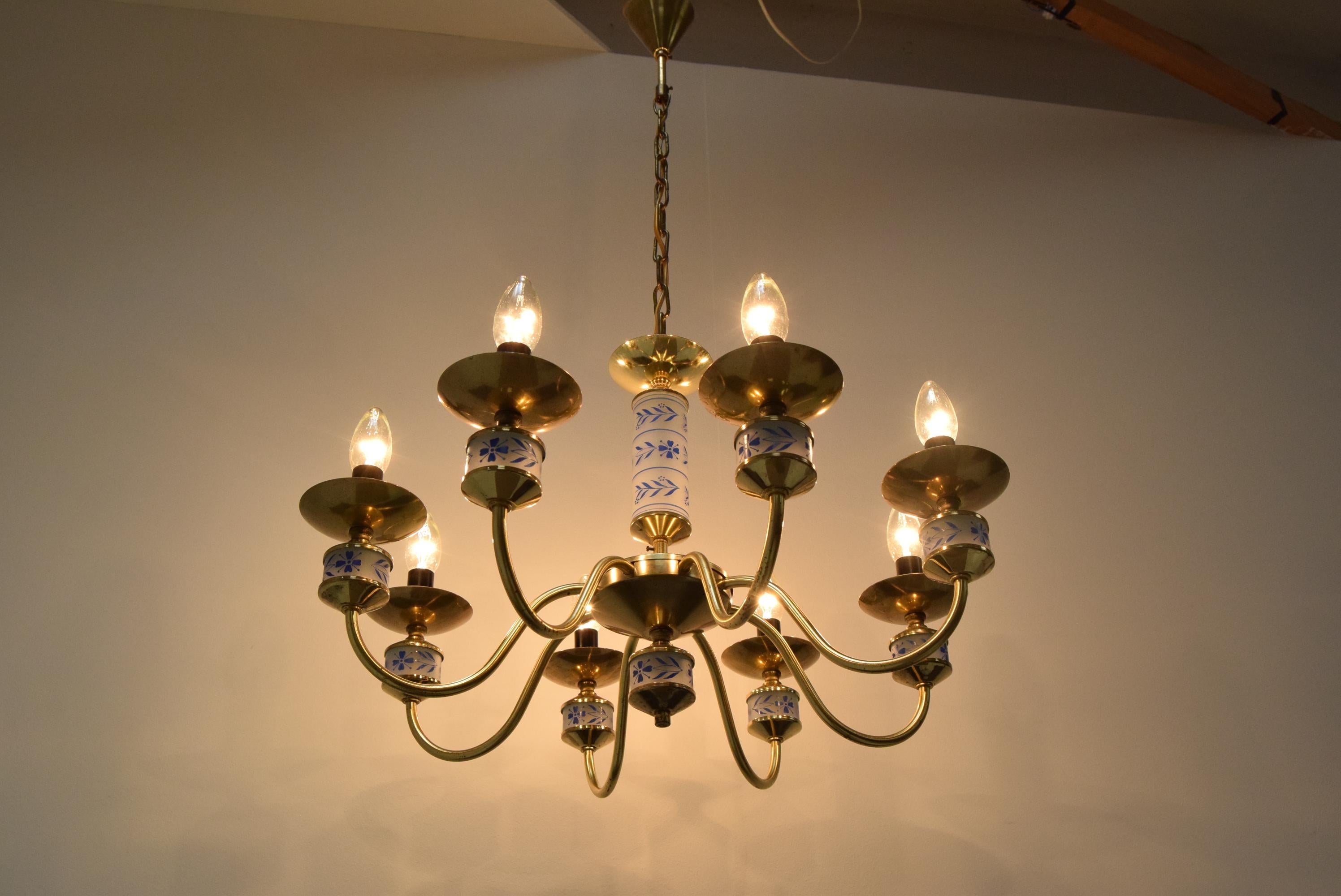 Mid-century Chandelier by Kamenicky Senov, Czechoslovakia, 1970's. For Sale 6