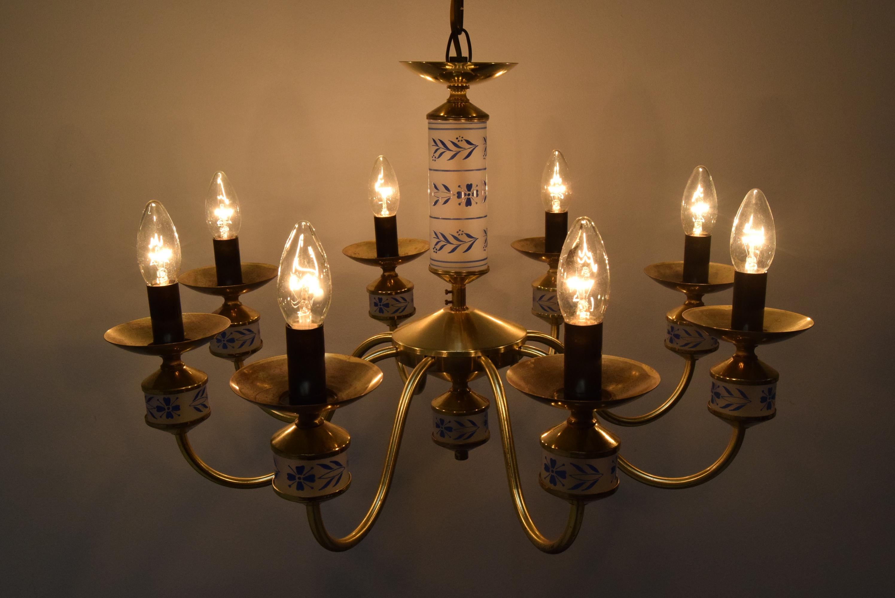 Mid-century Chandelier by Kamenicky Senov, Czechoslovakia, 1970's. For Sale 7