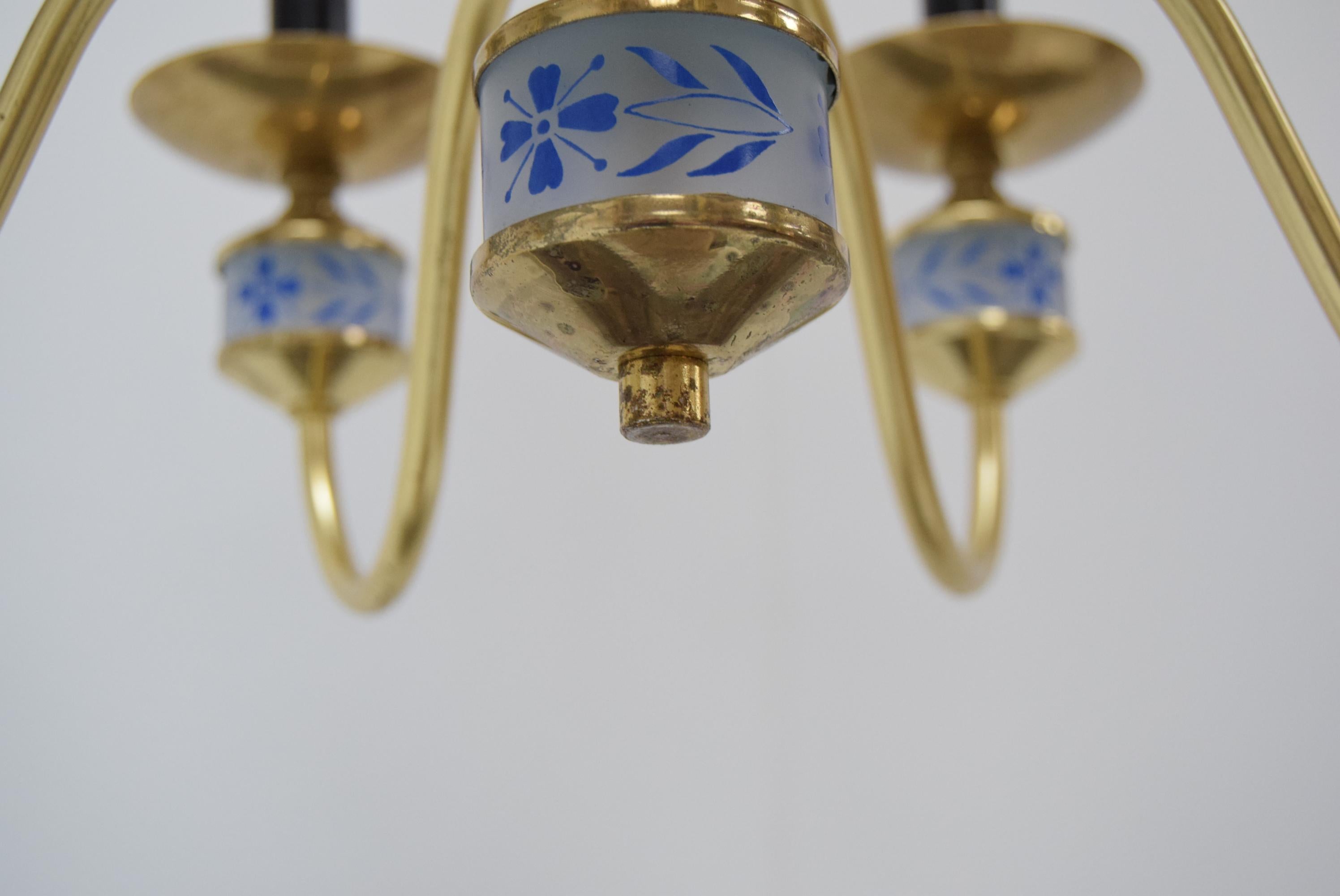 Mid-century Chandelier by Kamenicky Senov, Czechoslovakia, 1970's. For Sale 2