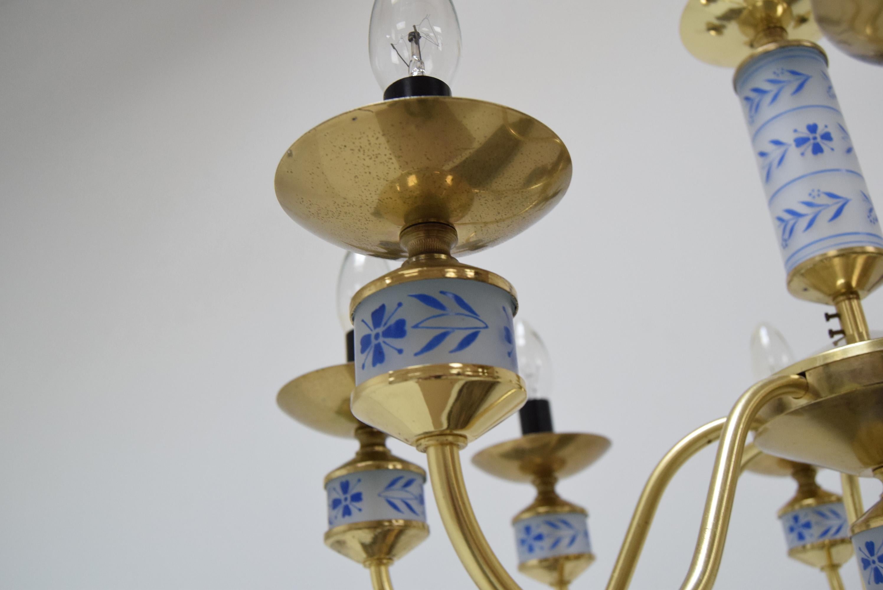 Mid-century Chandelier by Kamenicky Senov, Czechoslovakia, 1970's. For Sale 3