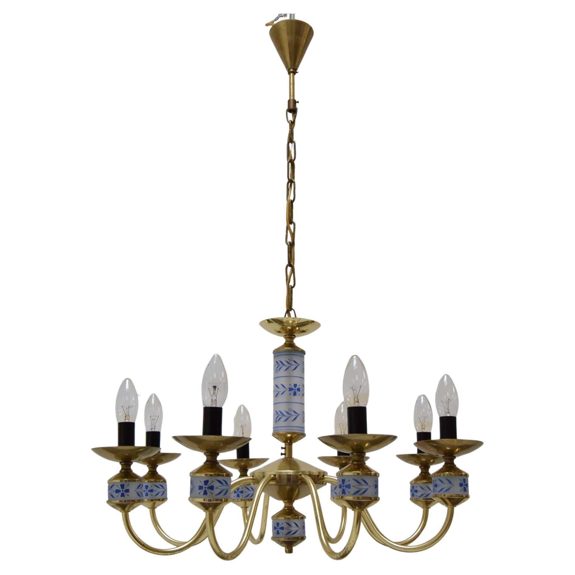 Mid-century Chandelier by Kamenicky Senov, Czechoslovakia, 1970's. For Sale