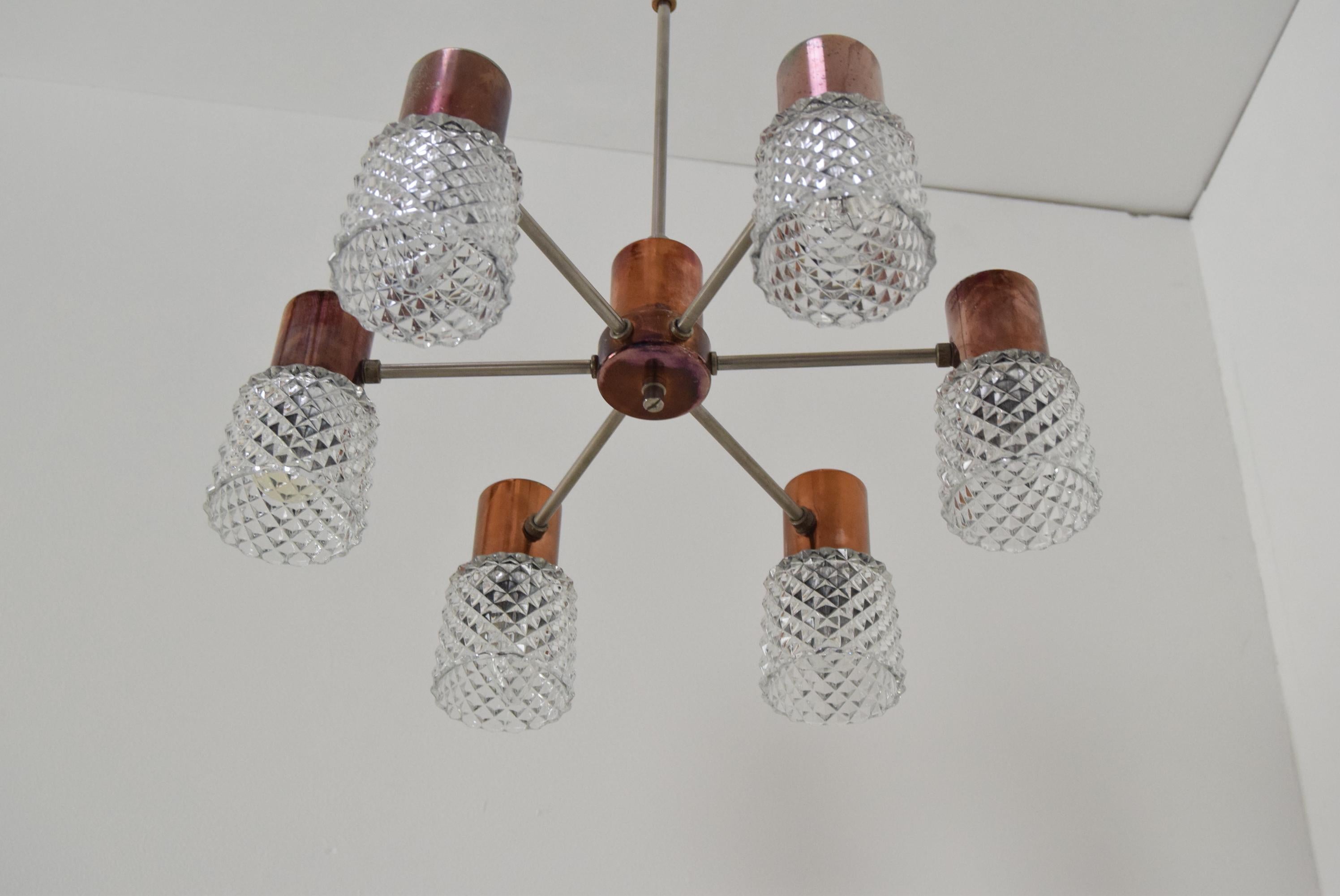 Lampadario di metà secolo di Kamenicky Senov, anni '60 in vendita 3