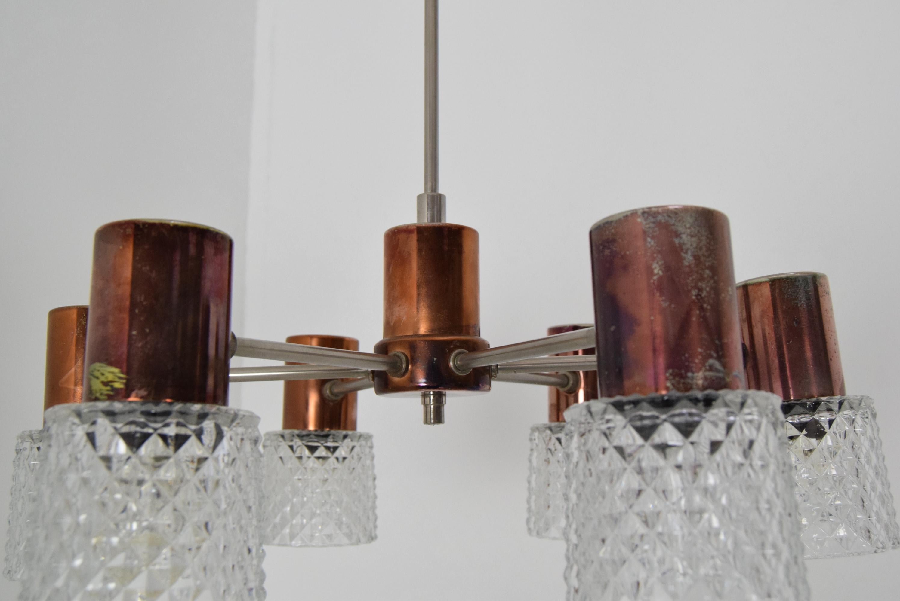 Lampadario di metà secolo di Kamenicky Senov, anni '60 in vendita 5