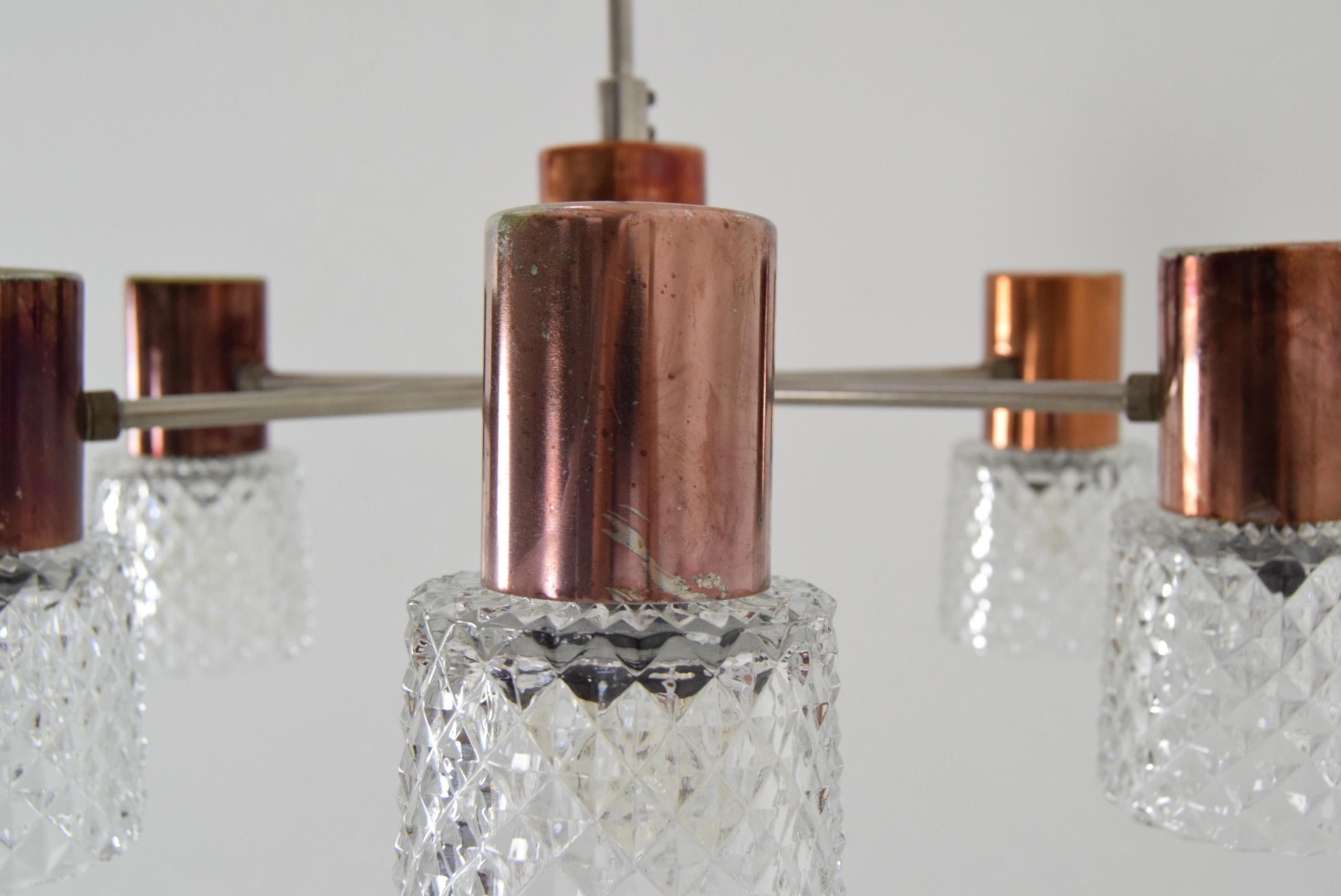 Lampadario di metà secolo di Kamenicky Senov, anni '60 in vendita 7