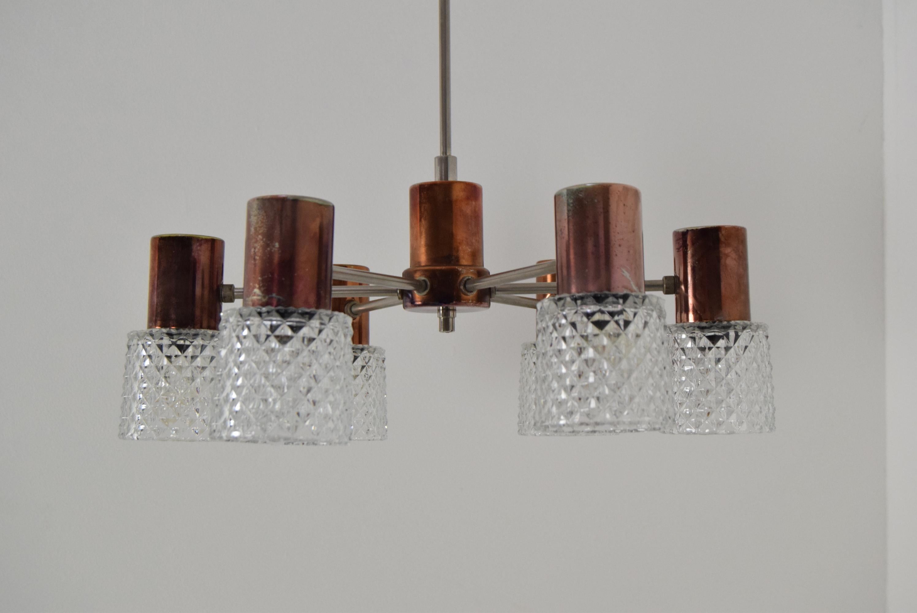 Lampadario di metà secolo di Kamenicky Senov, anni '60 in vendita 2