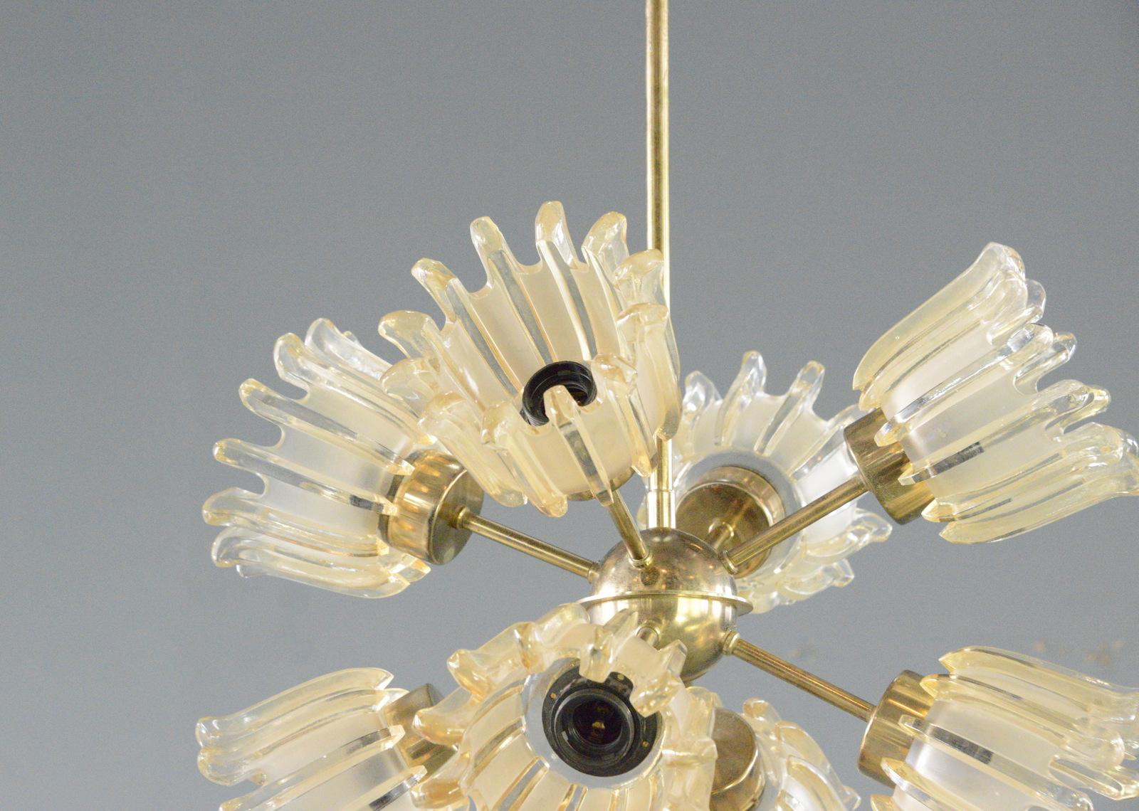 Lampadario di metà secolo di A. Leclaire & Schäfer, circa anni '60 In condizioni buone in vendita a Gloucester, GB