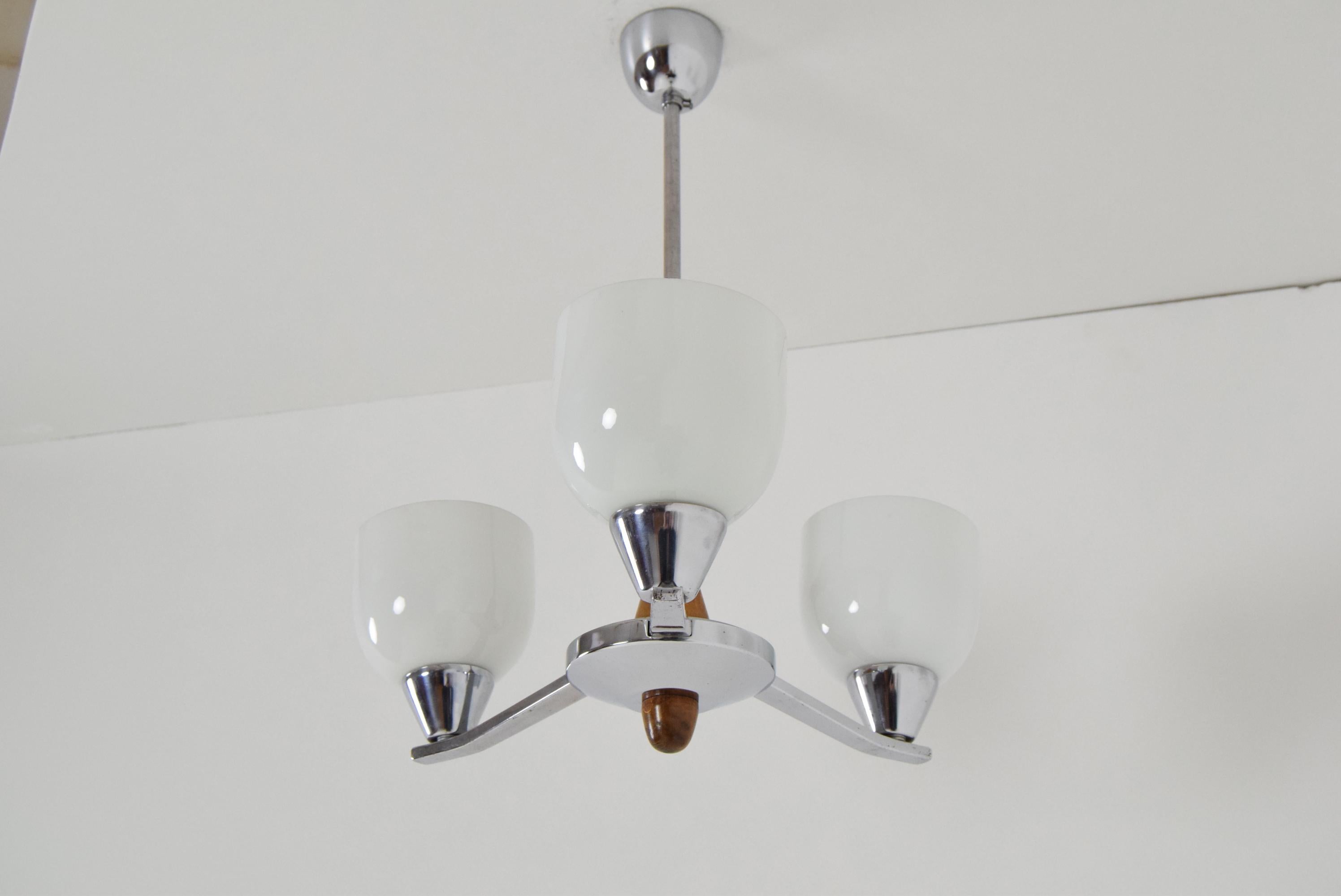Czech Midcentury Chandelier by Lidokov, 1970s For Sale
