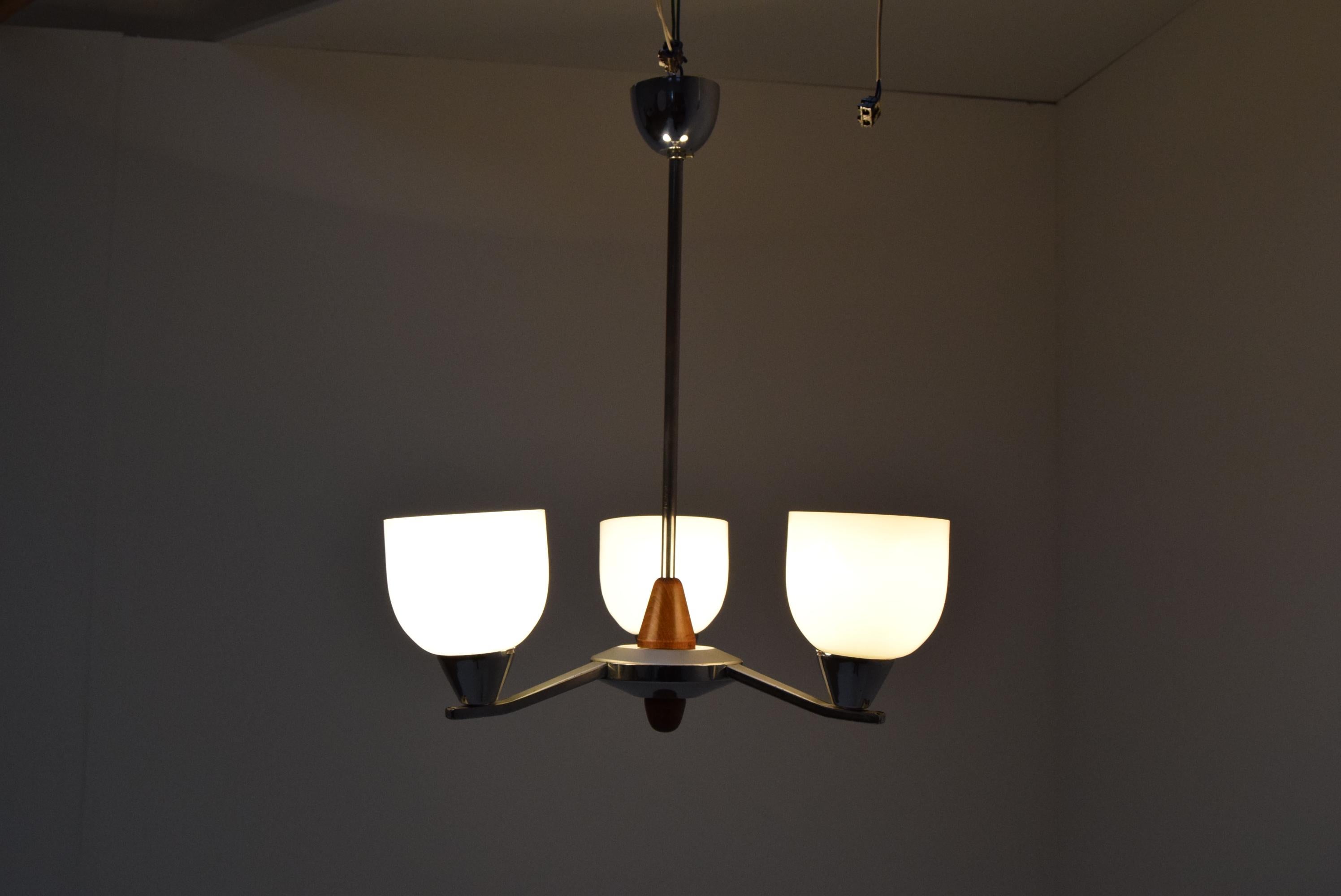 Late 20th Century Midcentury Chandelier by Lidokov, 1970s For Sale