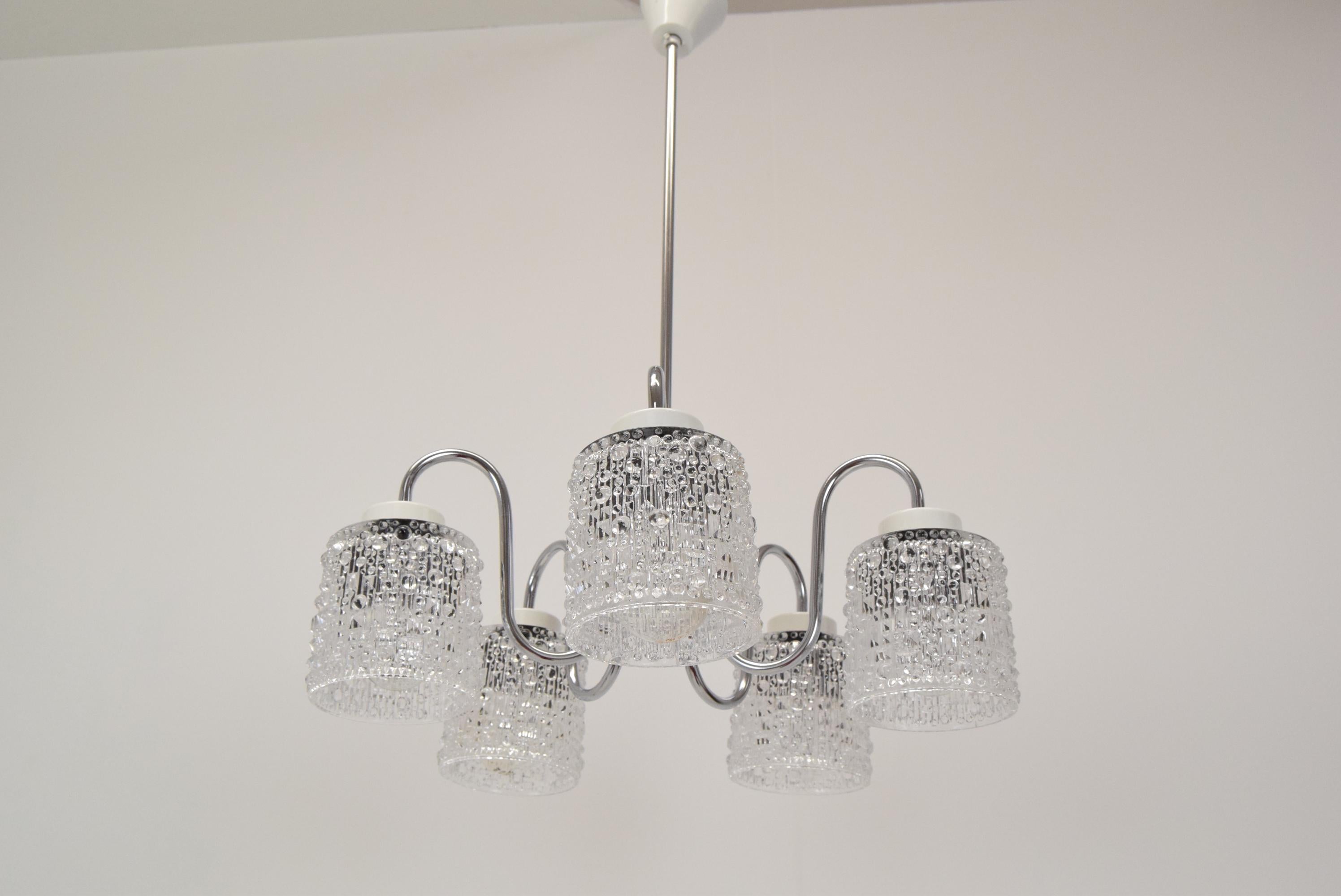 Mid-Century Chandelier by Lidokov, 1960s For Sale 5