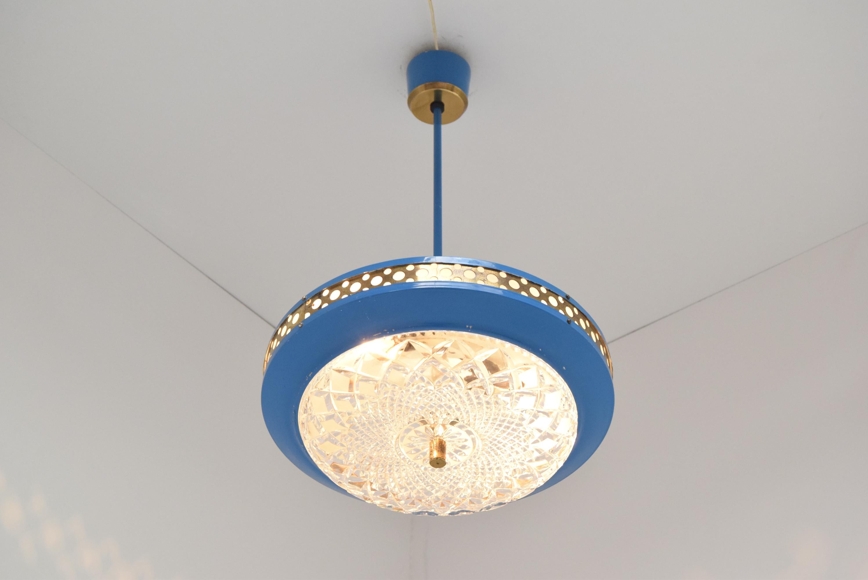 Late 20th Century Mid-Century Chandelier by Ludib, Bratislava, 1960’s For Sale