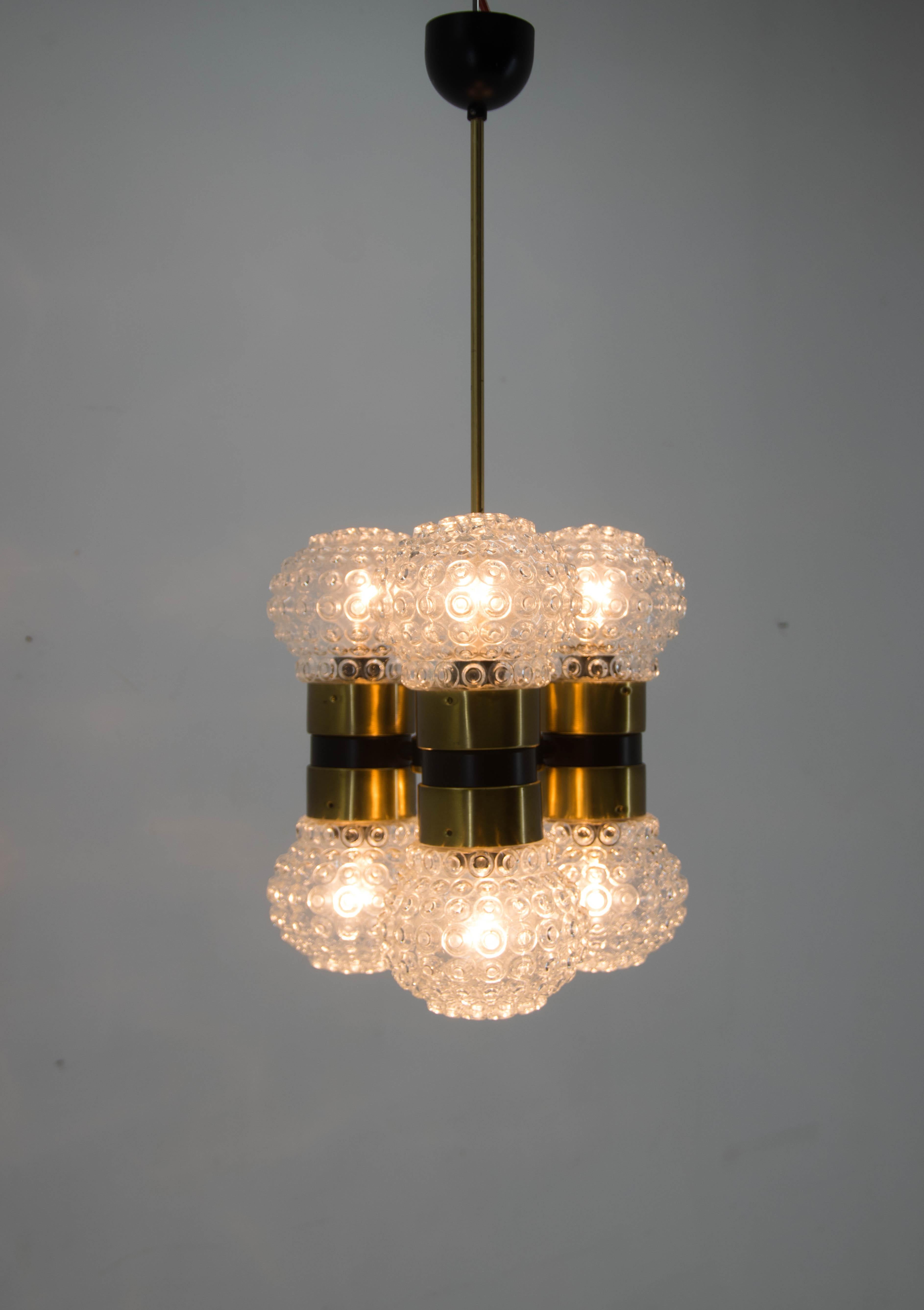 Space Age Mid-Century Chandelier by Napako, 1960s For Sale