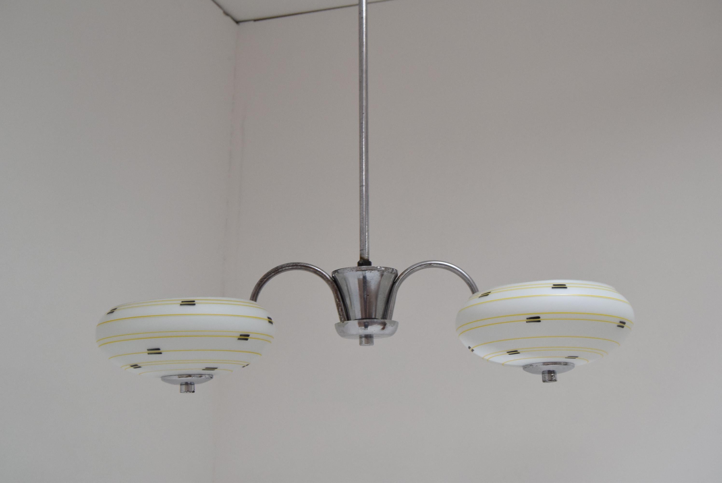Mid-Century Chandelier by Napako, 1960’s In Fair Condition For Sale In Praha, CZ