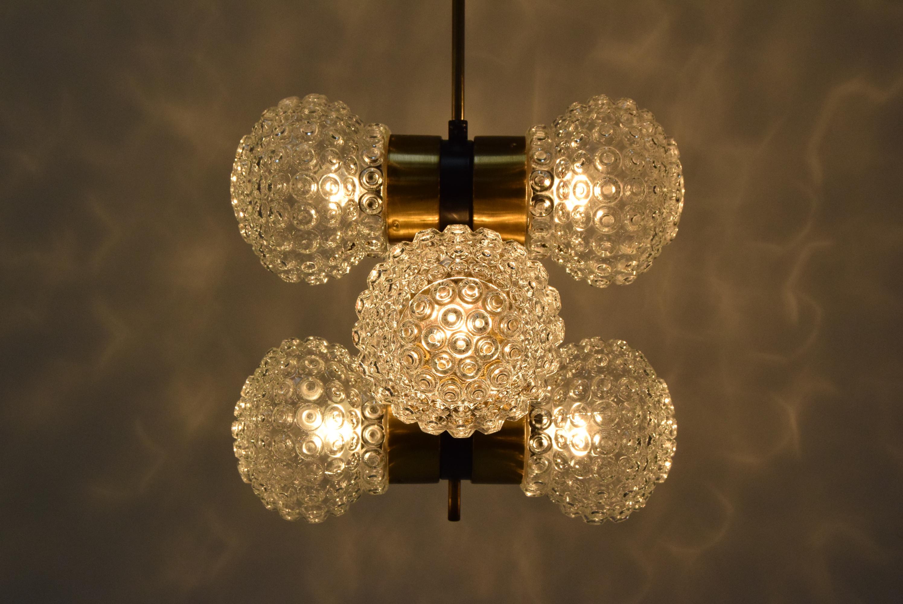 Mid-Century Modern Mid-Century Chandelier by Napako, 1960's For Sale