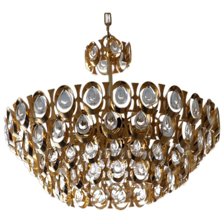 Mid-Century Chandelier by Sciolari For Sale