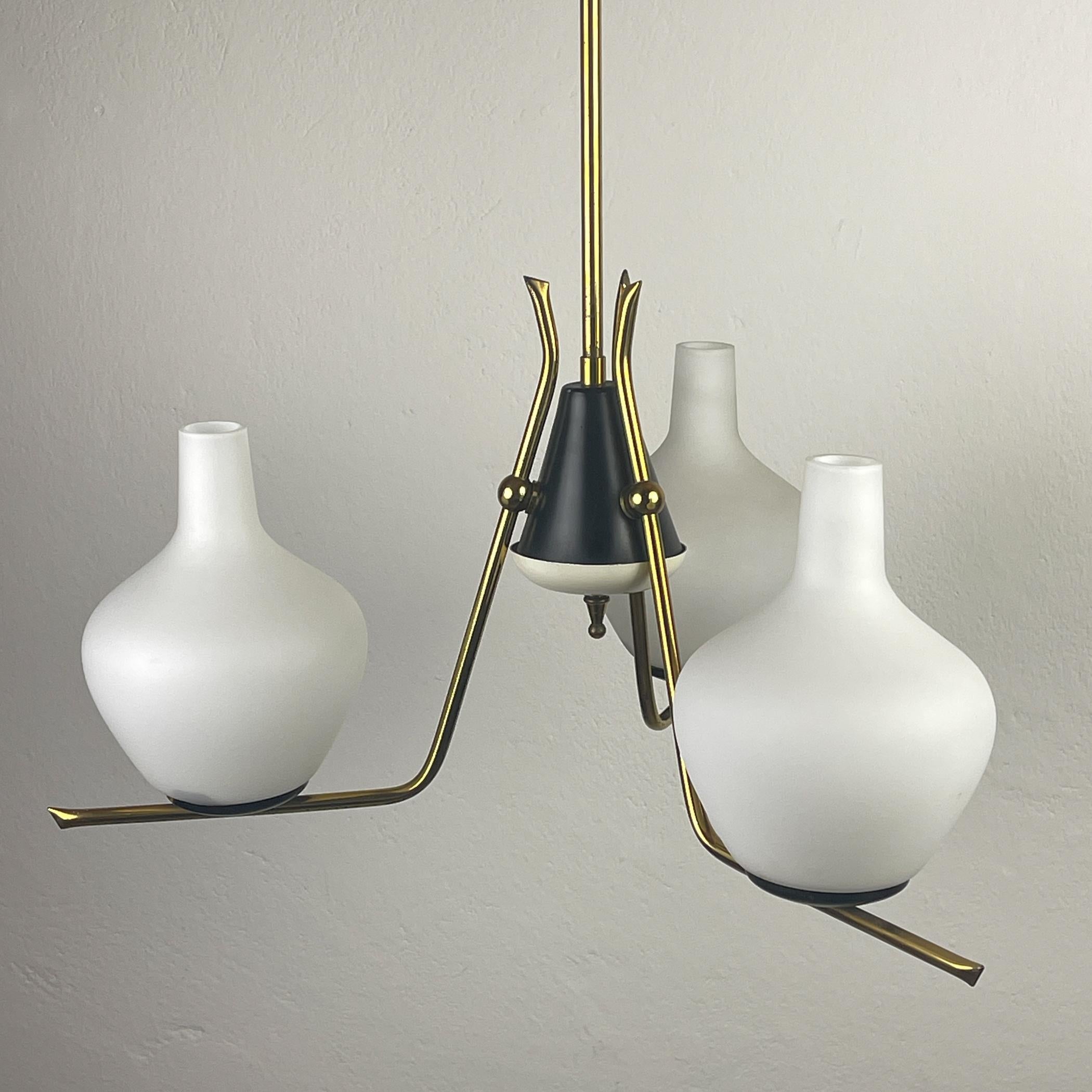 Mid-century chandelier by Stilnovo, Italy 1950s For Sale 18