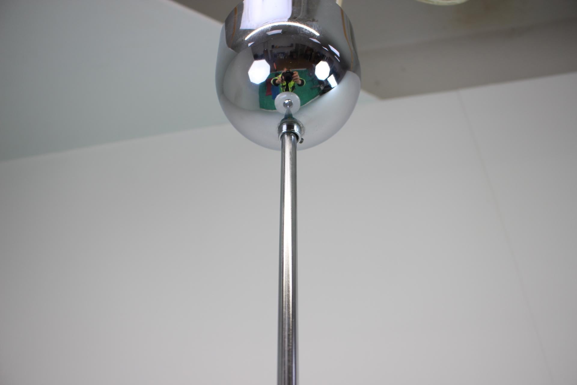 Brass Mid-Century Chandelier by Valasske Mezirici, 1970's For Sale