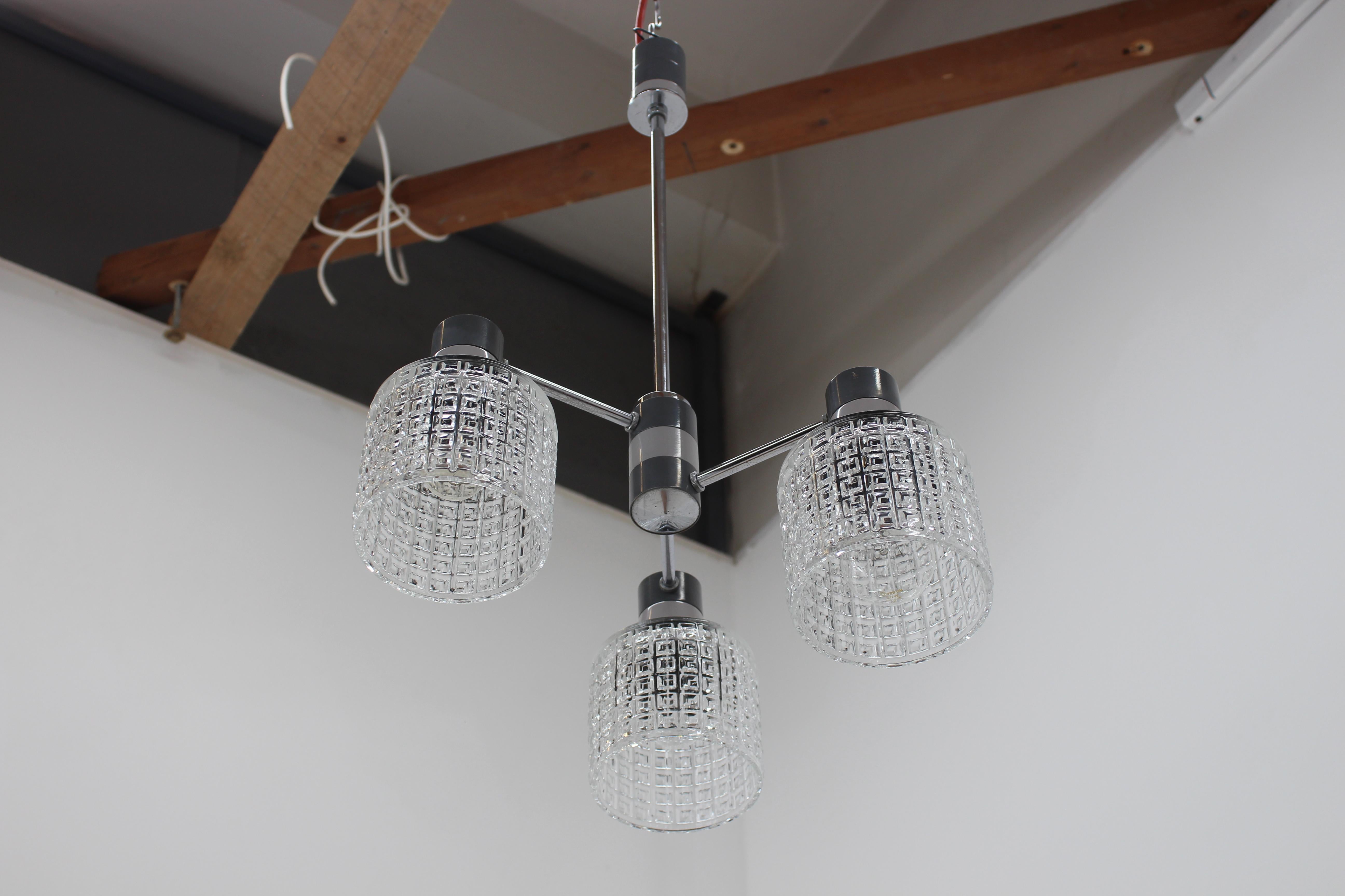 Czech Midcentury Chandelier/Drukov, 1960s For Sale