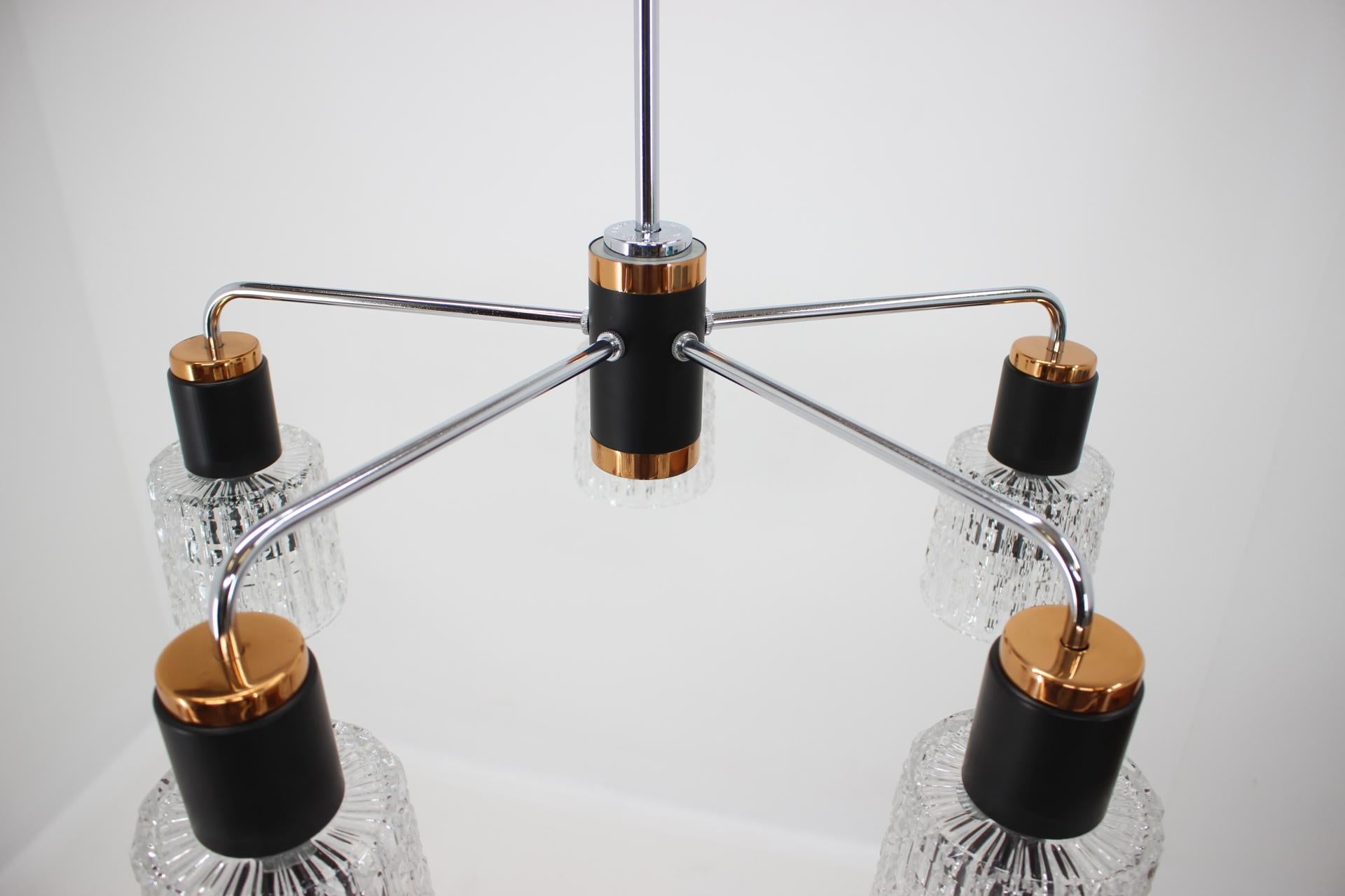 Czech Midcentury Chandelier/ Drukov, 1970s