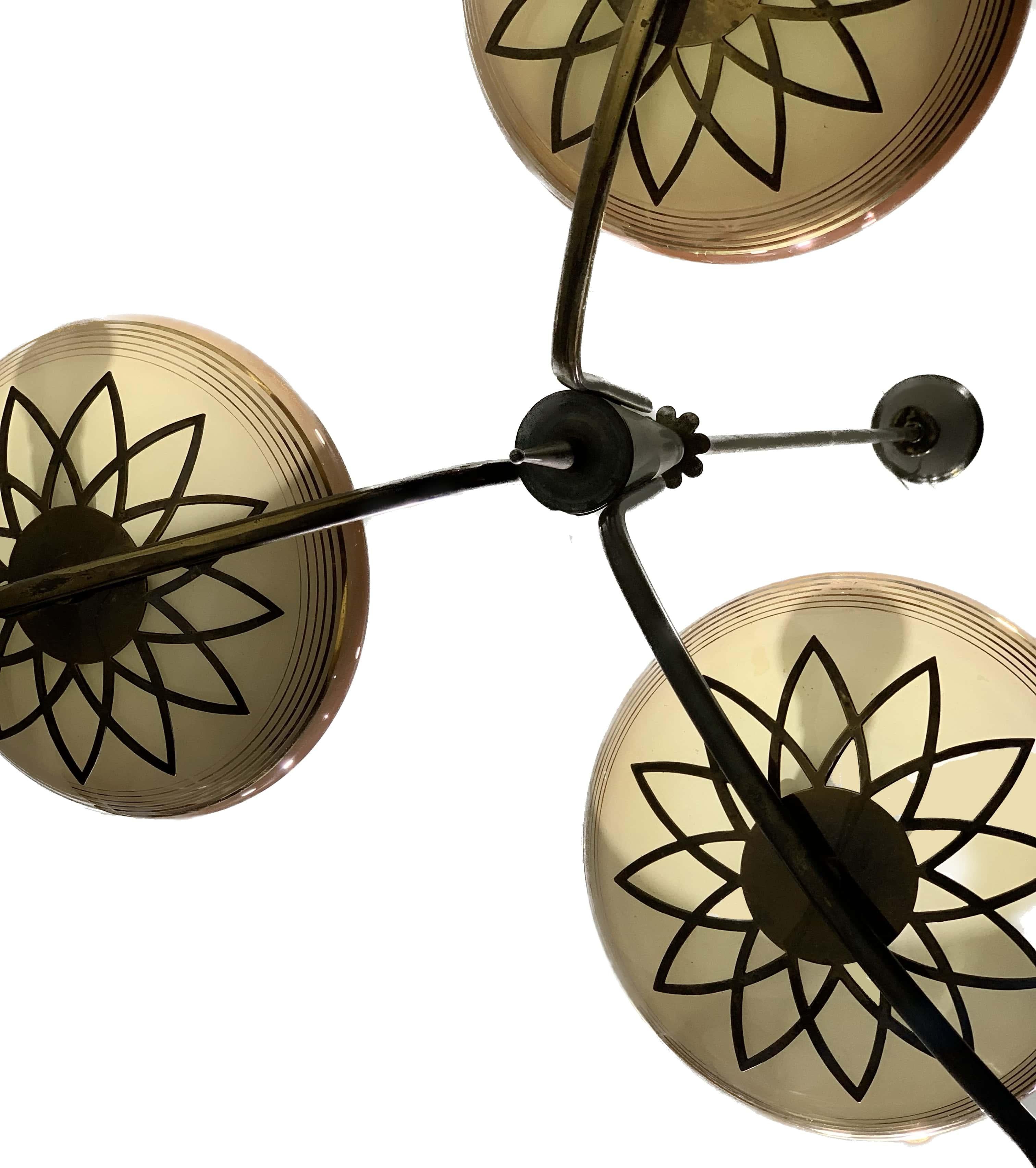 20th Century Midcentury Chandelier For Sale