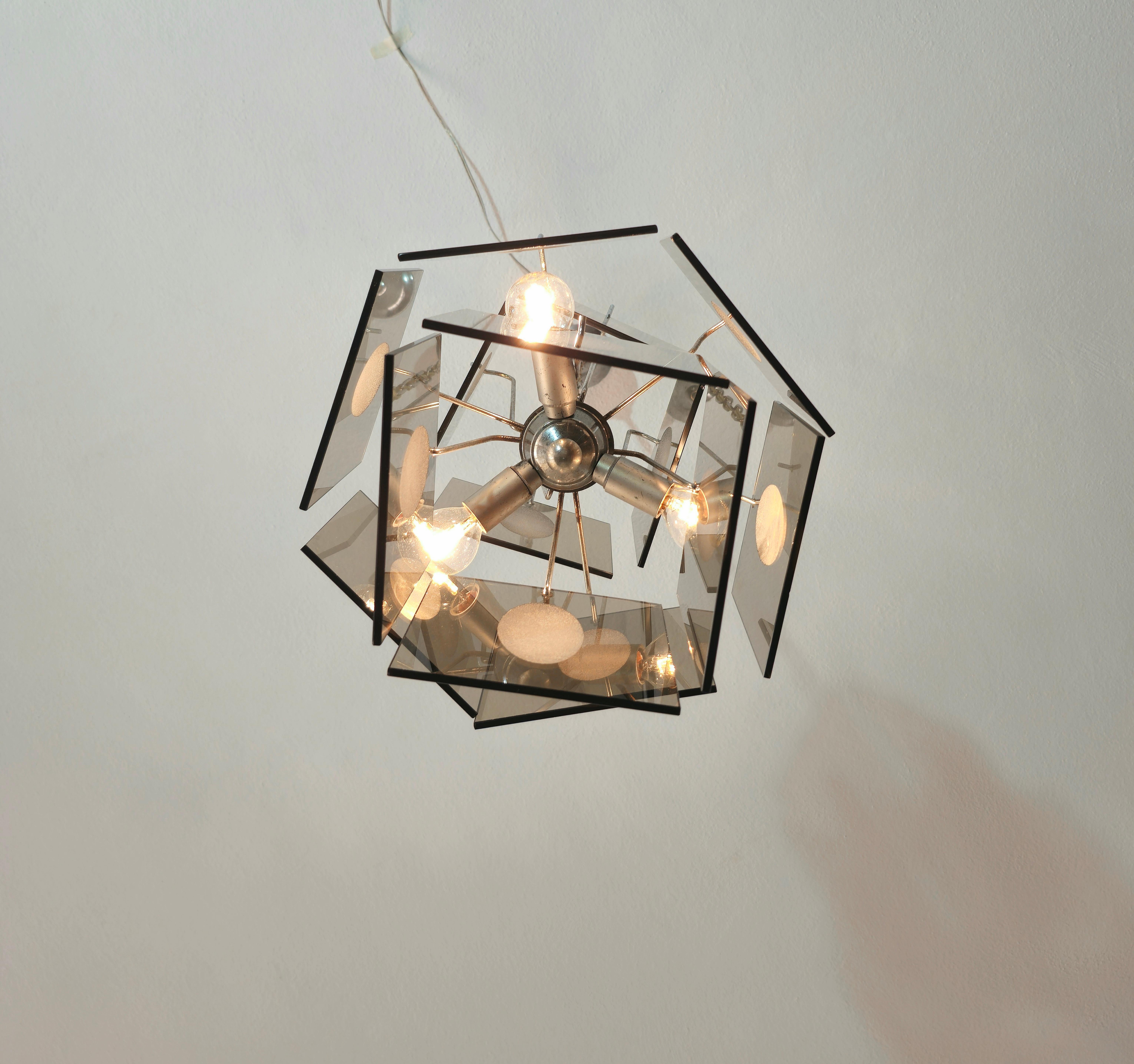 Mid-Century  Modern Chandelier Gino Vistosi Murano Glass Design Italy 1960s 70s 5