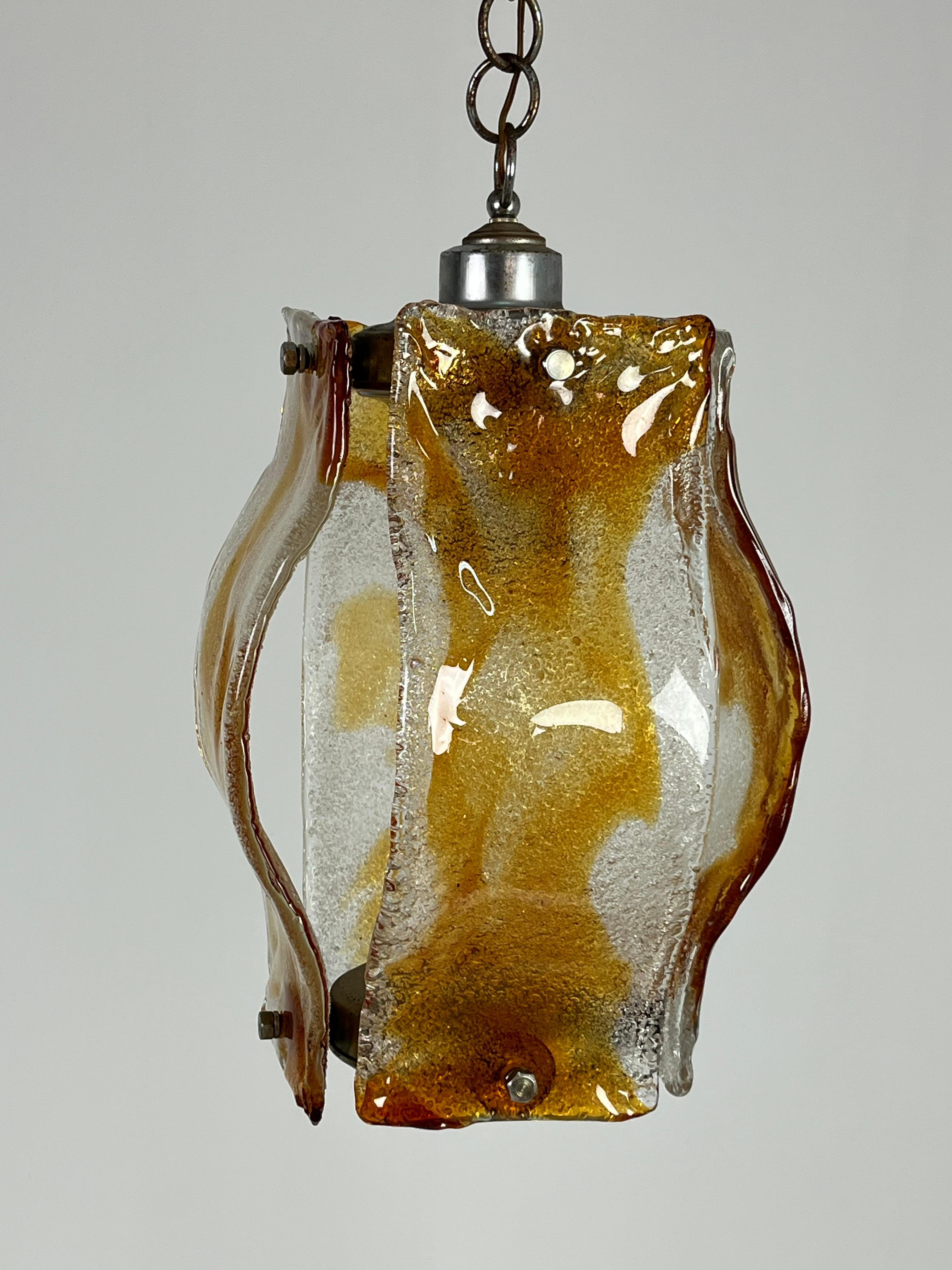 Mid-century Chandelier in Polychrome Murano Glass Attributed to Mazzega, 1960s im Angebot 2