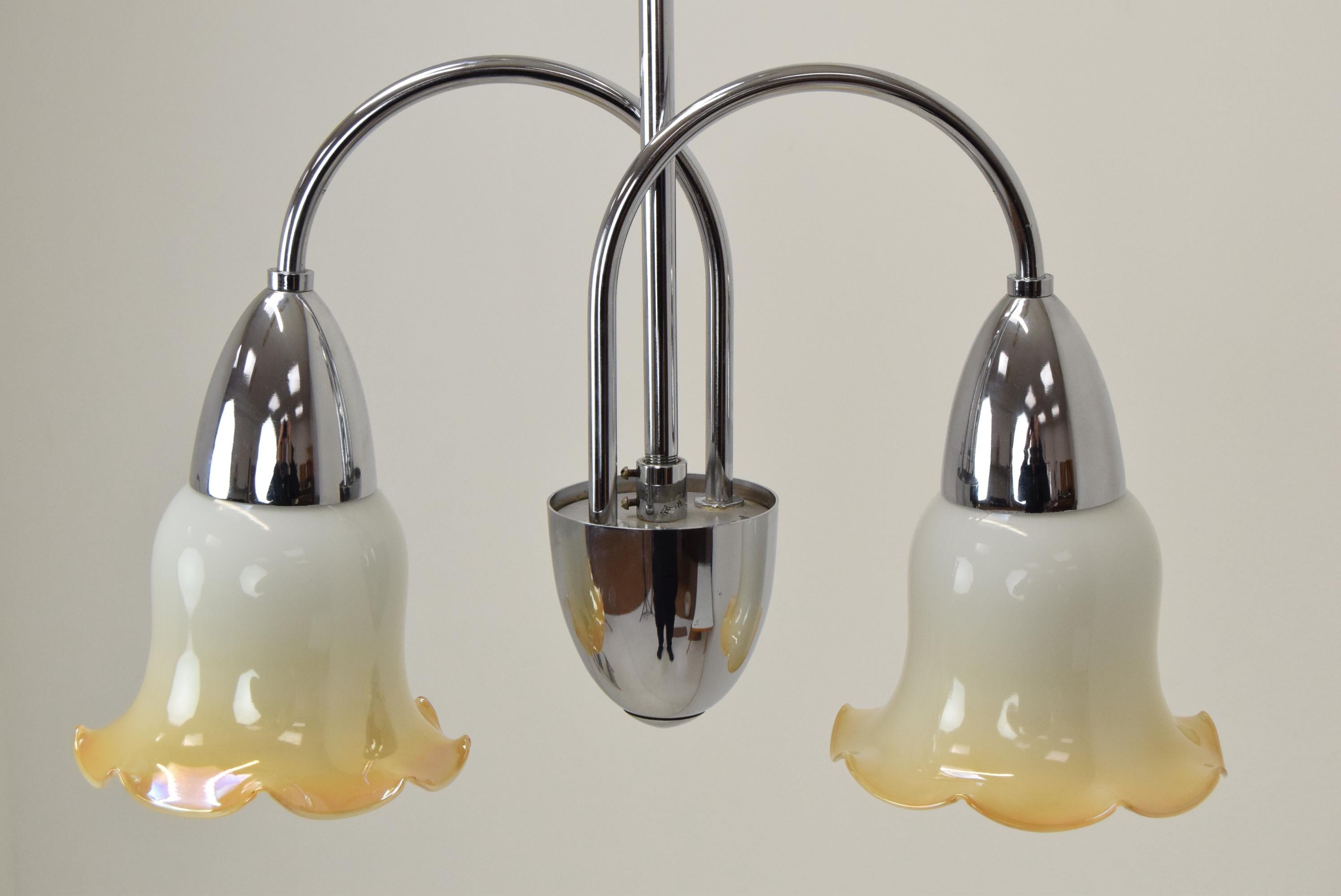 Mid-Century moderno Lampadario di metà secolo/Instala Decin, anni '60 in vendita