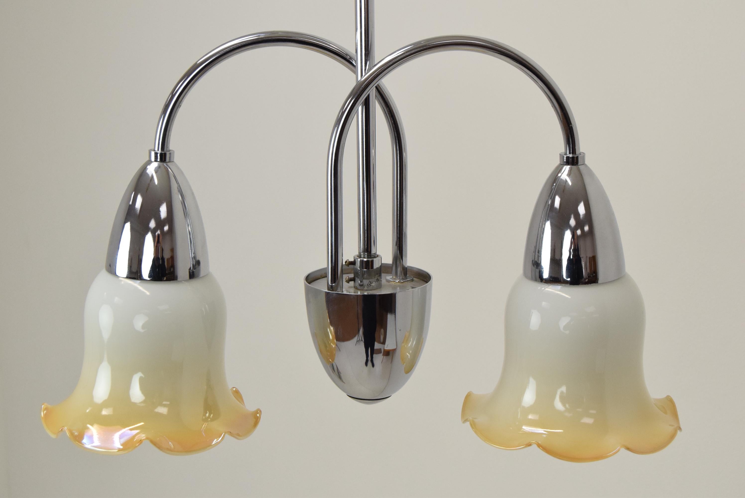 Mid-Century Modern Mid-Century Chandelier/Instala Decin, 1960's For Sale