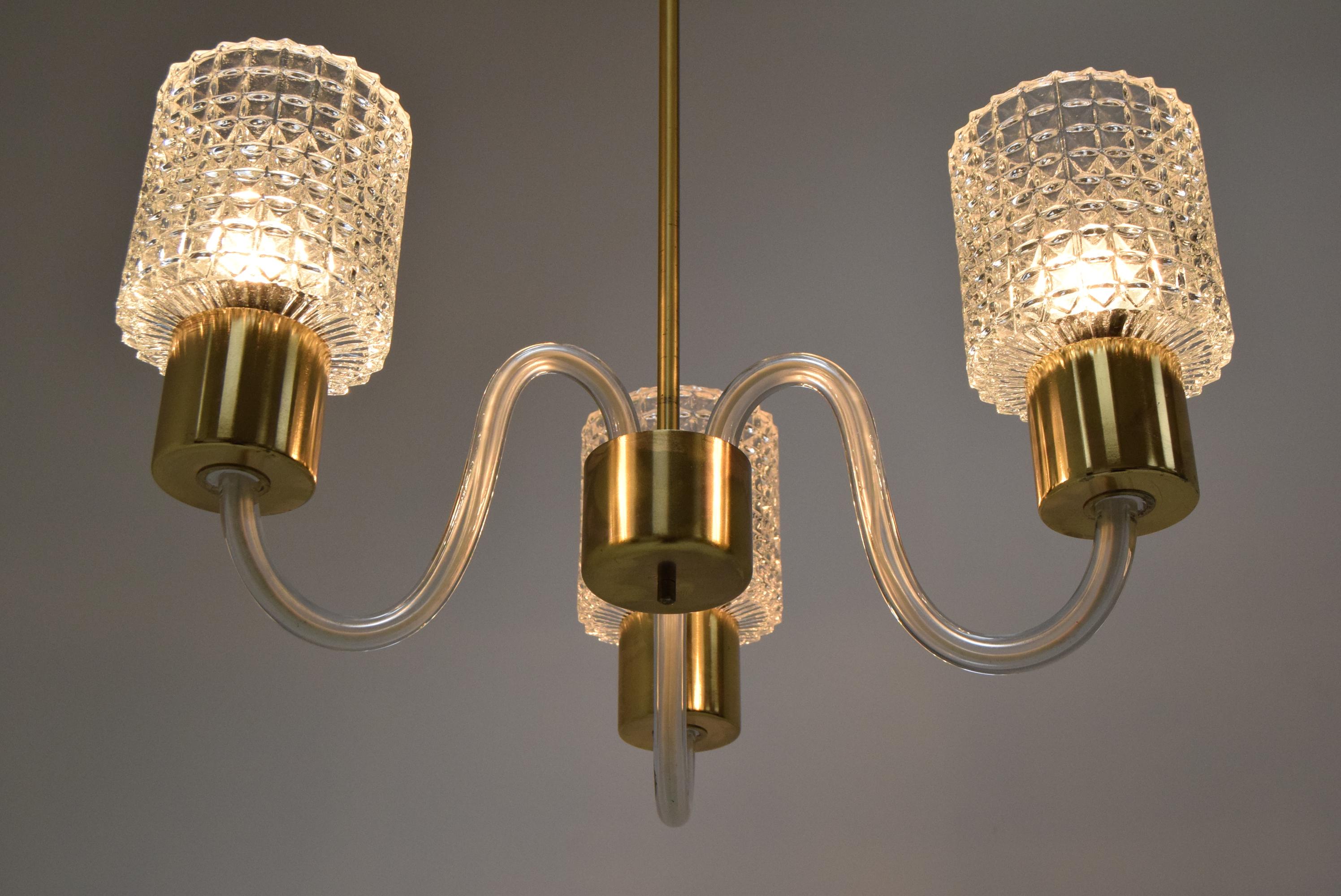 Lampadario di metà secolo/Kamenicky Senov, 1960 in vendita 10
