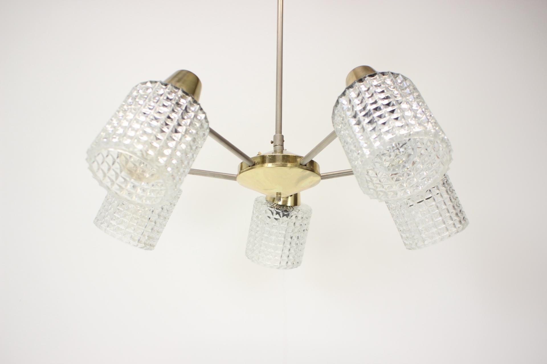 Mid-Century Modern Mid-Century Chandelier / Kamenický Šenov, 1970's For Sale
