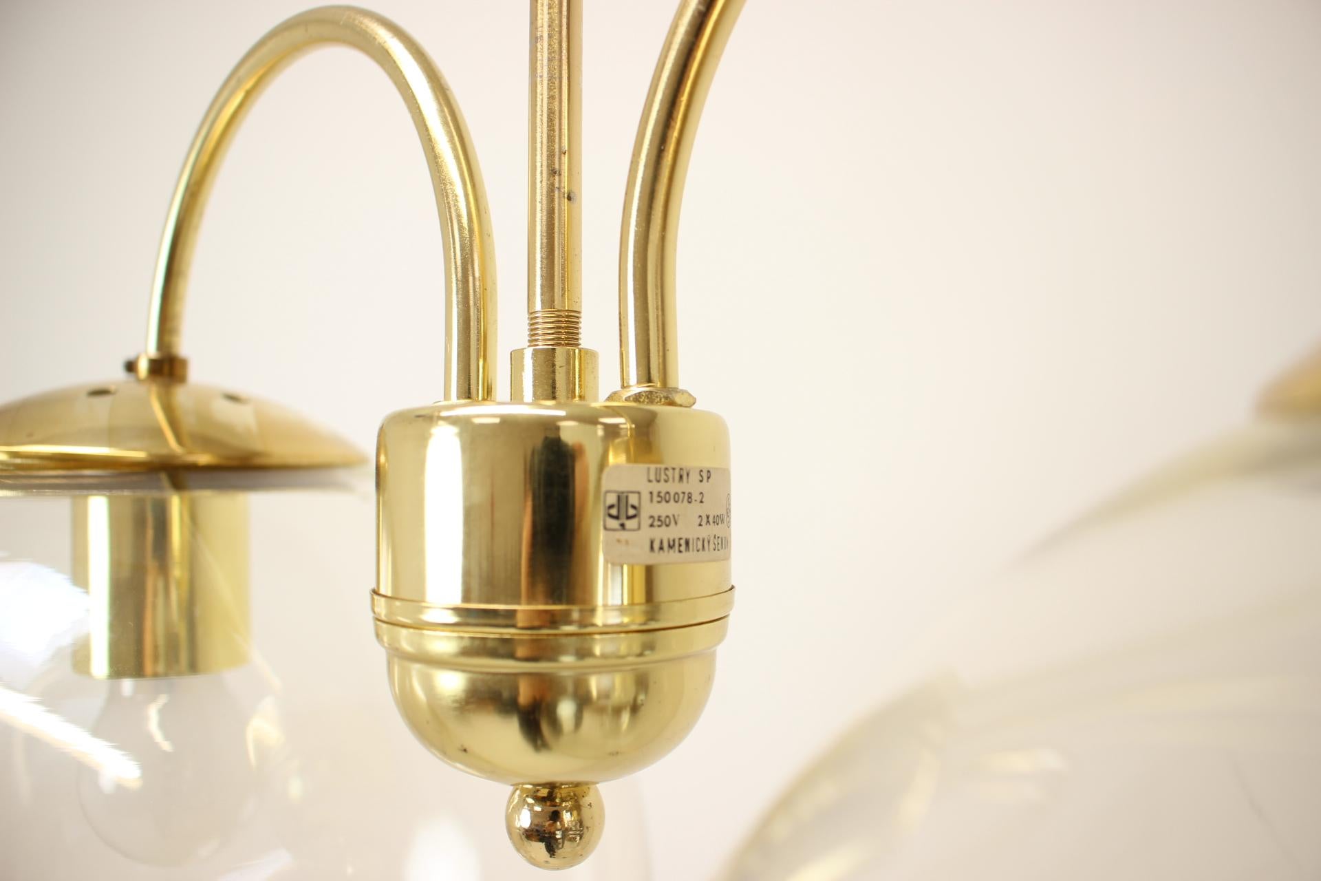 Metà XX secolo Lampadario di metà secolo Kamenicky Senov, anni '70 in vendita