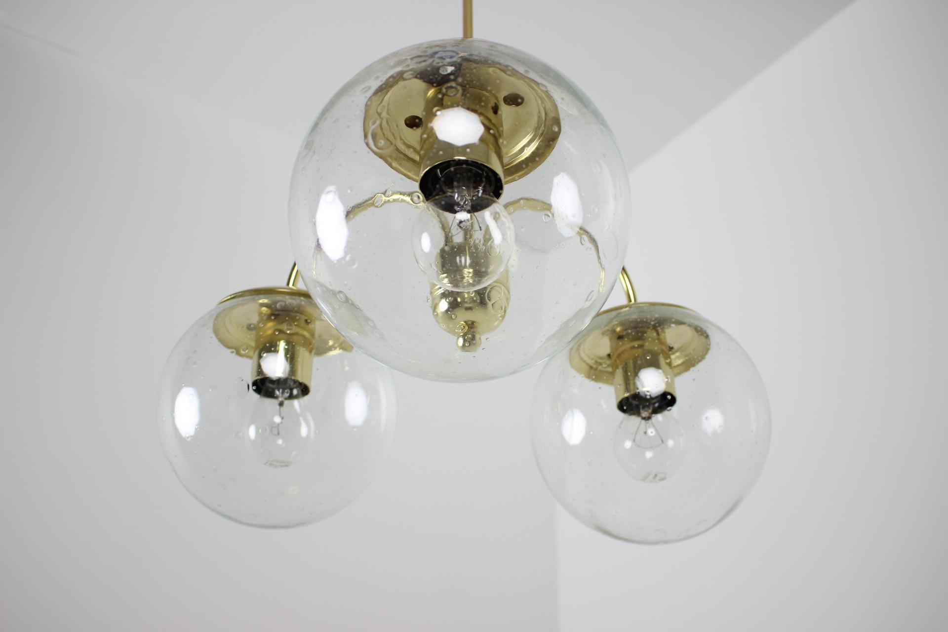 Czech Midcentury Chandelier/ Kamenický Šenov, 1980s For Sale