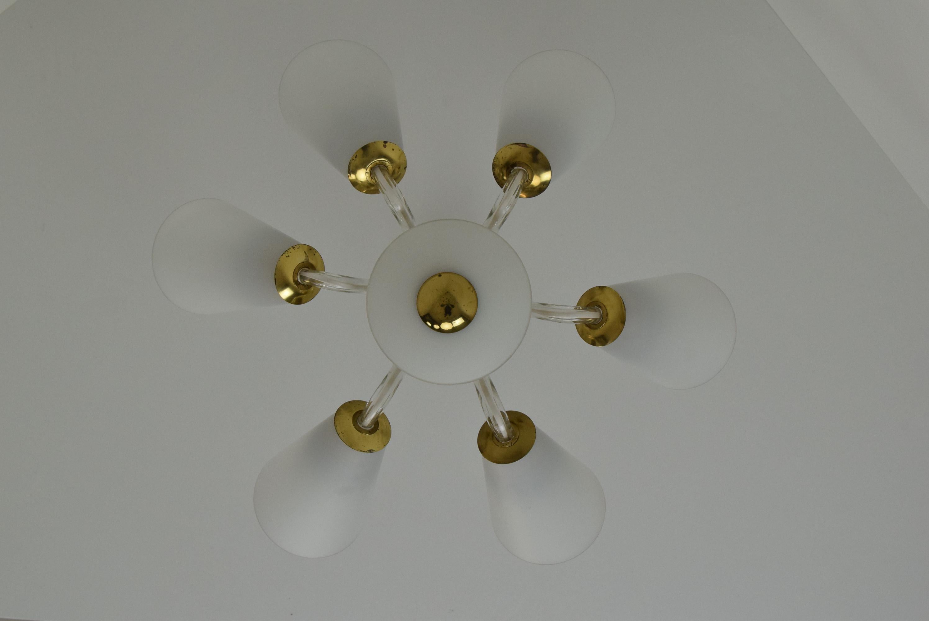Lampadario di metà secolo/Kamenicky Senov, anni '60 in vendita 6