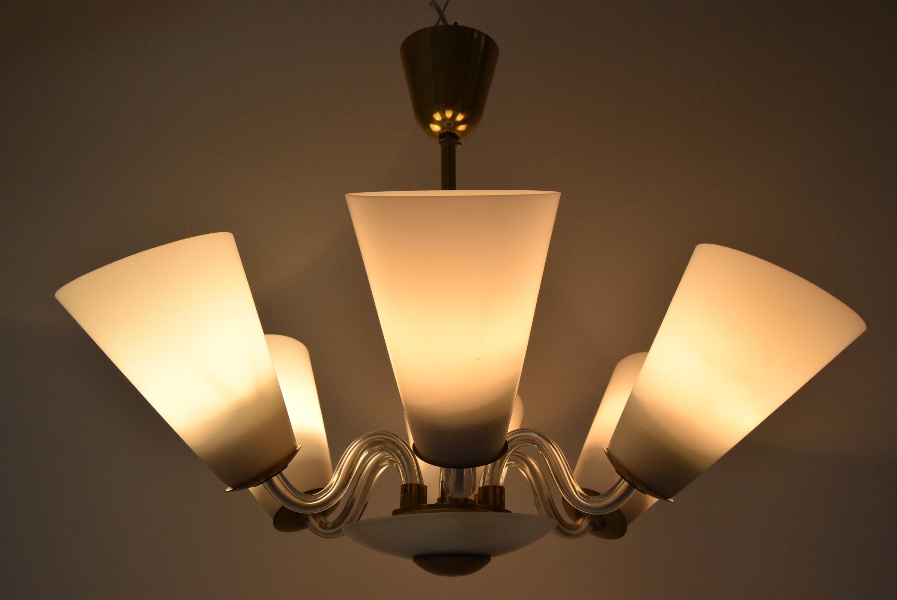 Lampadario di metà secolo/Kamenicky Senov, anni '60 in vendita 8