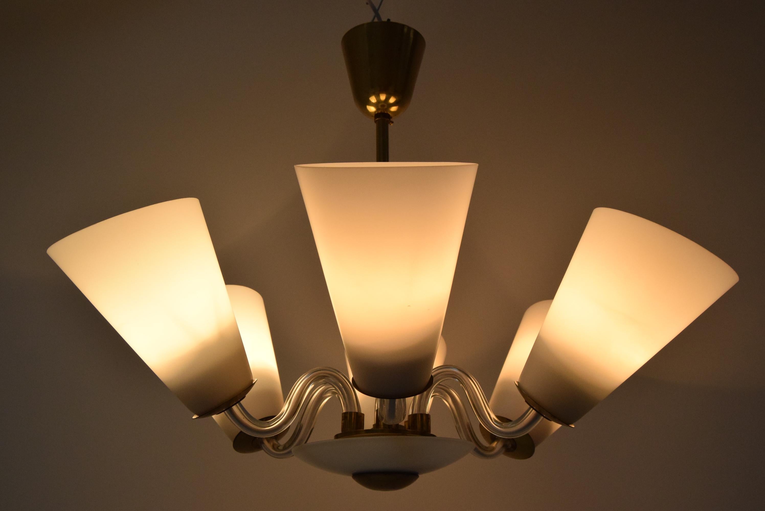 Mid-Century Chandelier/Kamenicky Senov, 1960's For Sale 8